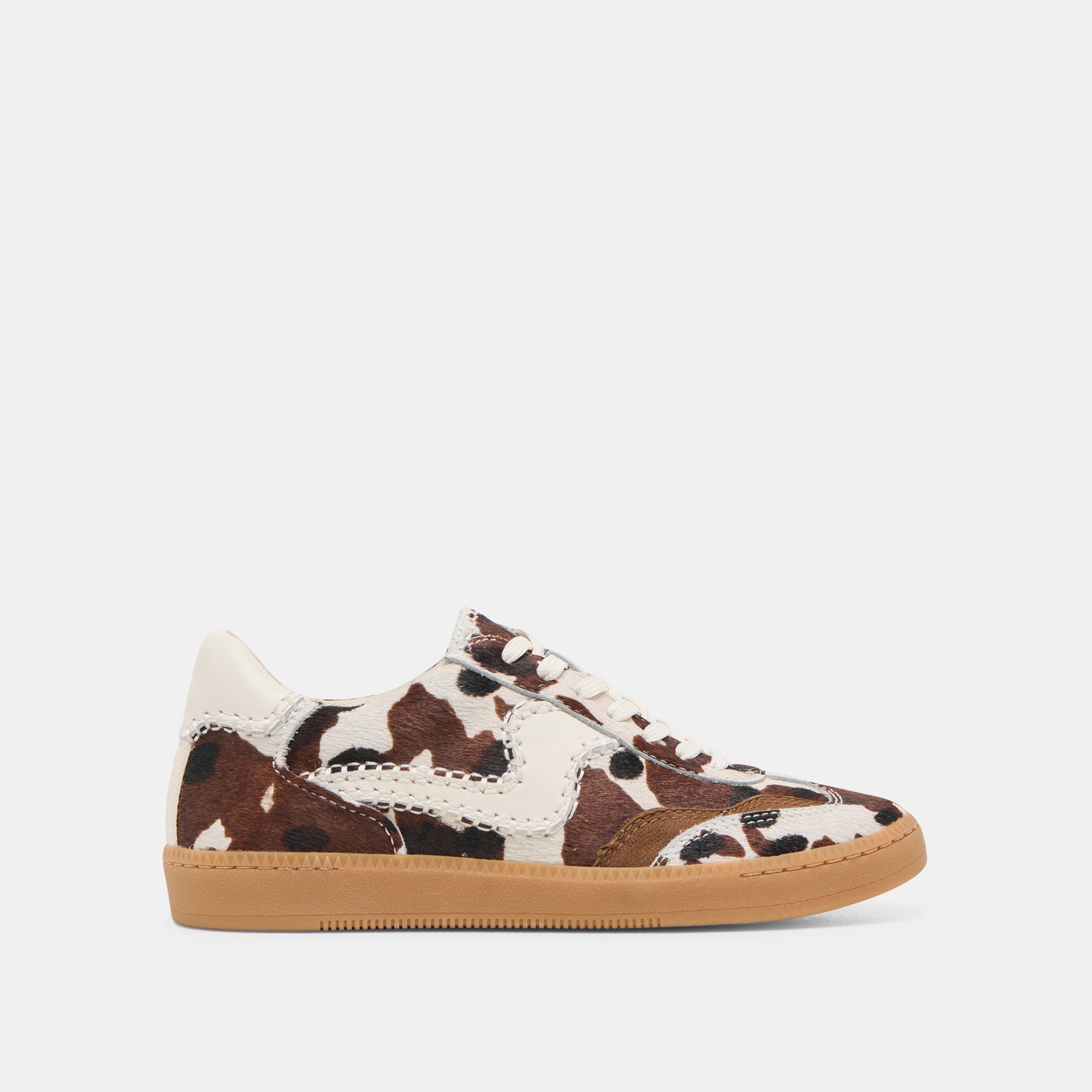 Stitch Sneakers for Women - Cocoa Taurus Calf Hair Fashion Shoes - Comfortable & Stylish for Casual Wear, Work & Everyday Outfits