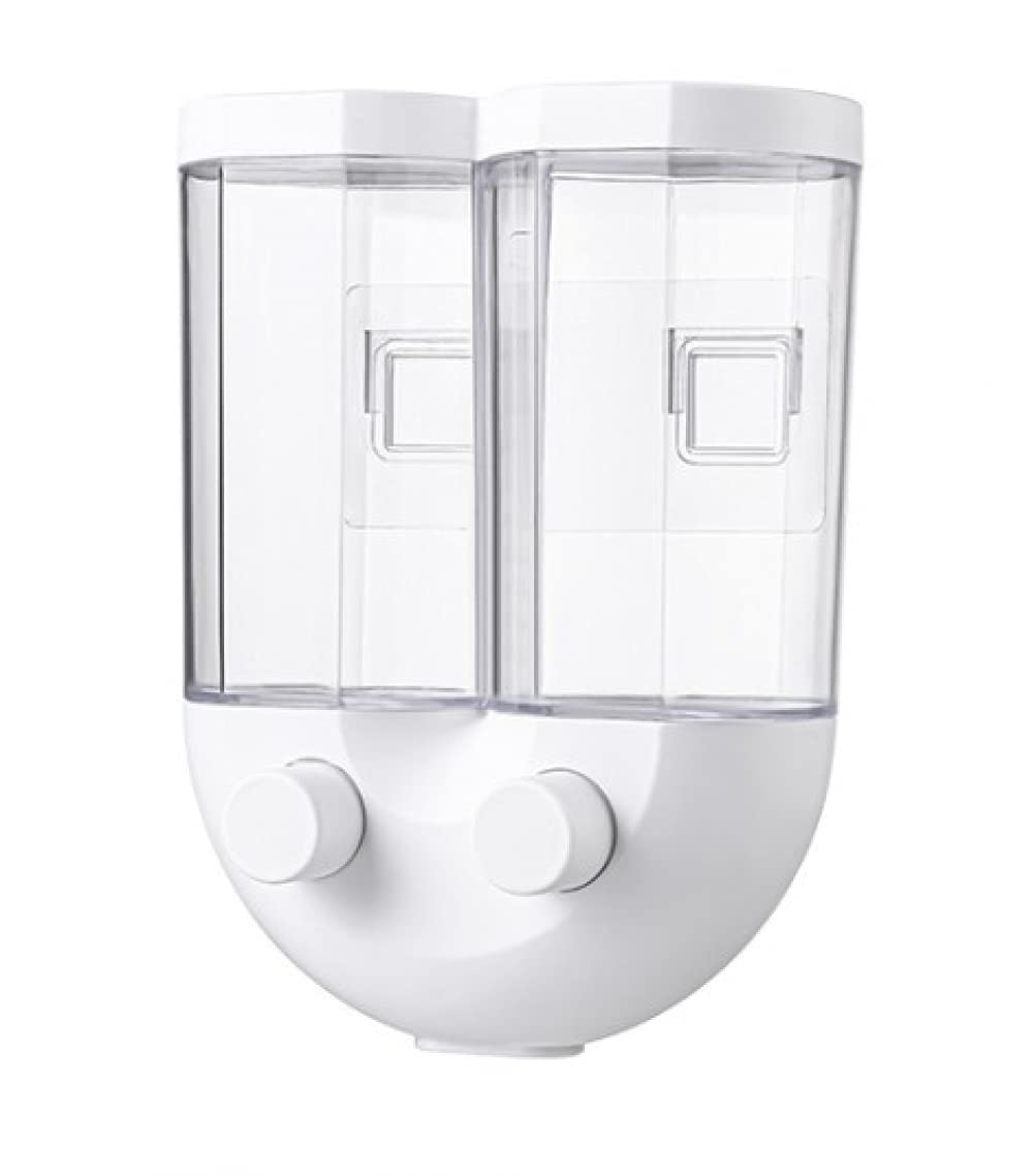 White Wall Mounted Cereal Dispenser Tank - Leakproof & Sealed Kitchen Storage Container for Grains, Cereal, and Dry Foods | Perfect for Pantry Organization and Easy Breakfast Serving