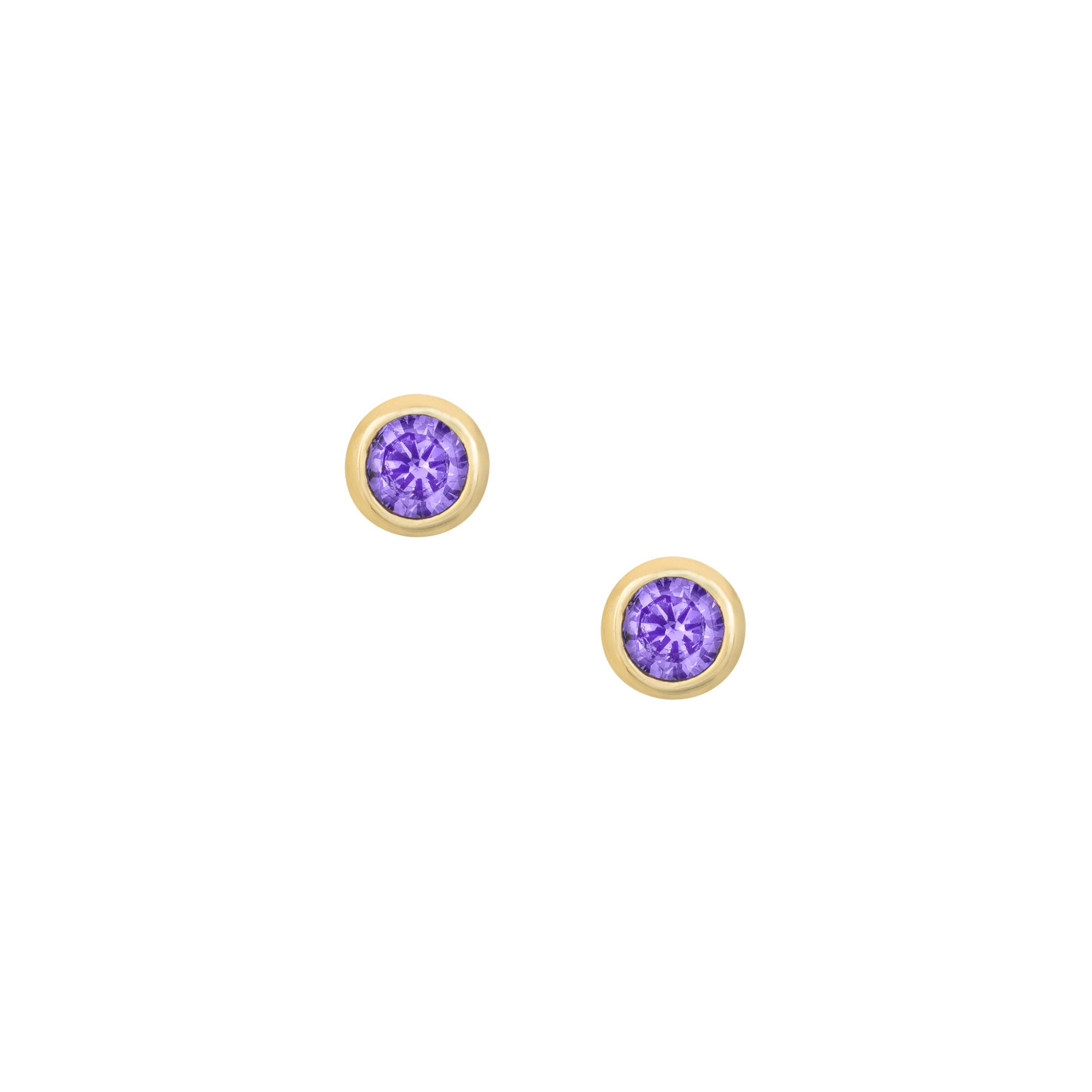 Elara Stud Earrings - Elegant Purple Crystal Studs for Women | Perfect for Parties, Weddings & Everyday Wear