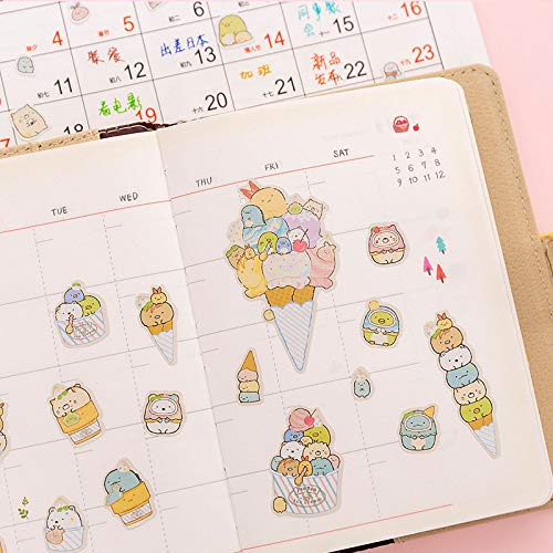 ANKOMINA 2 Pack 670 Pieces Cute Cartoon Animals Washi Stickers Set - DIY Scrapbook, Journal, Planner, Diary Decoration for Kids - Kawaii Korean Stationery Supplies for Bullet Journals, Calendars & Craft Projects