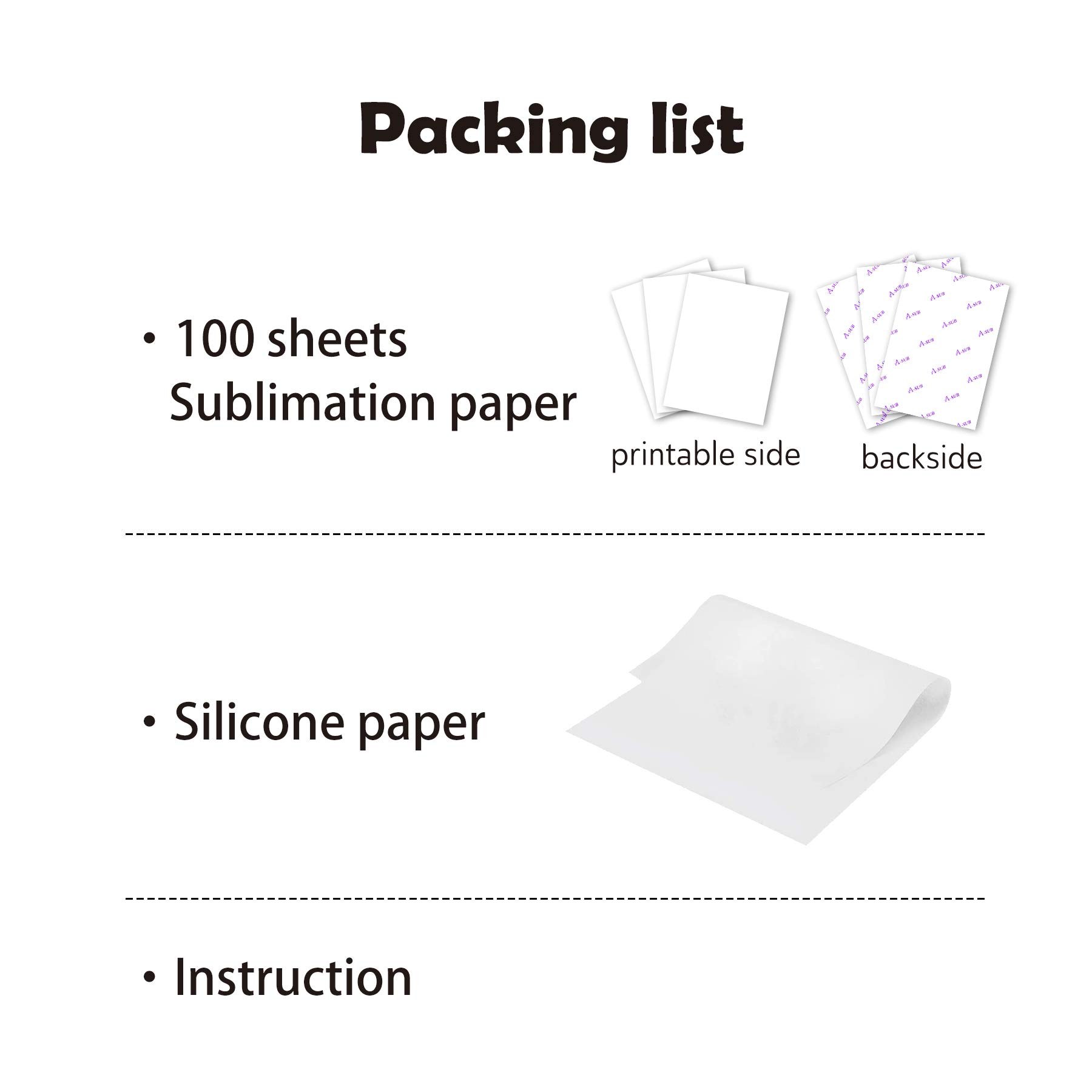 Premium A-SUB Sublimation Paper 13x19 Inch - 100 Sheets for Inkjet Printers with Sublimation Ink | Perfect for DIY Christmas Gifts, T-Shirts, Mugs & Home Decor Projects