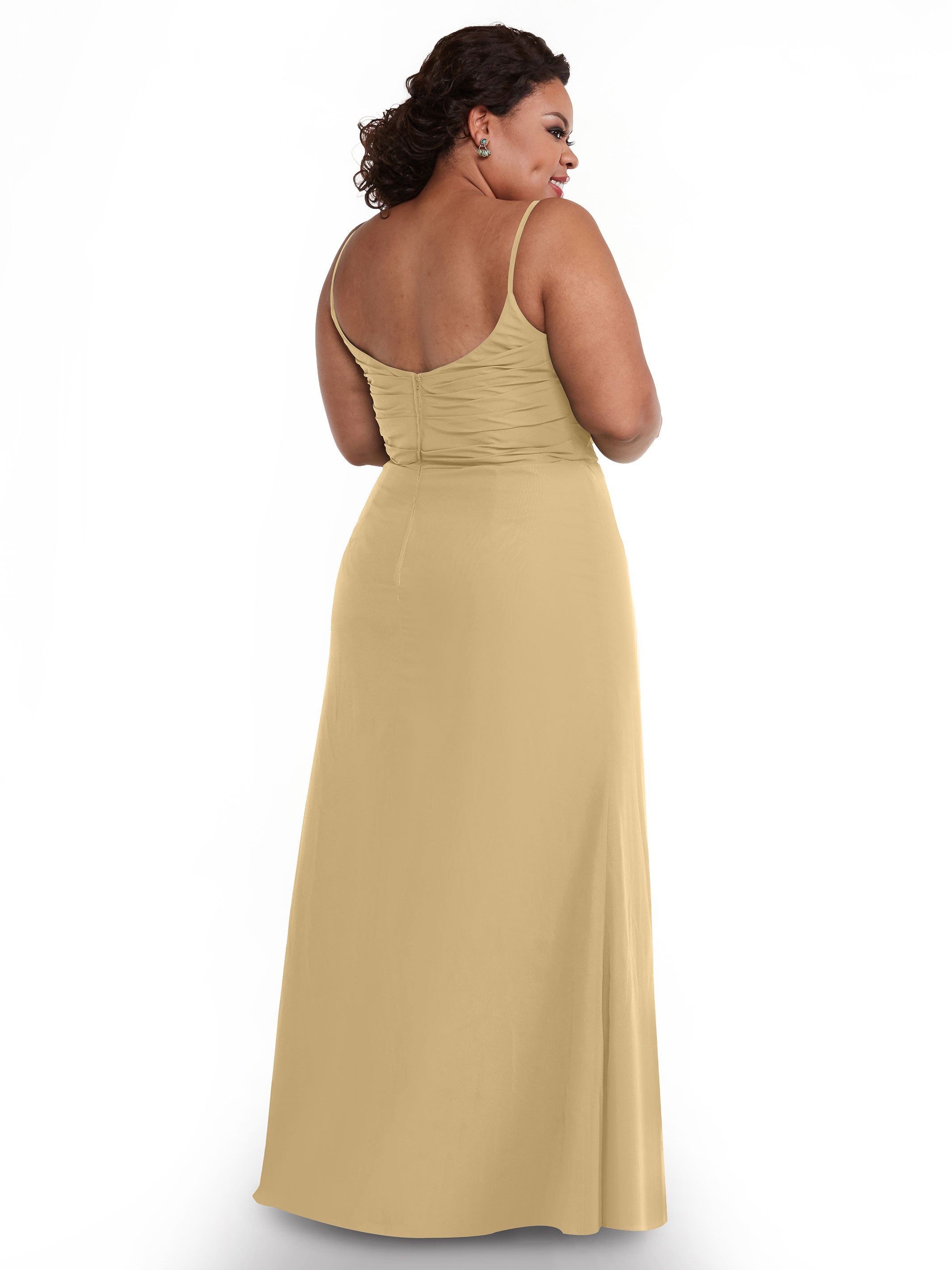 Elegant 80169 Chiffon Sheath Bridesmaid Dress with Pleated Bodice - Perfect for Weddings, Formal Events & Special Occasions