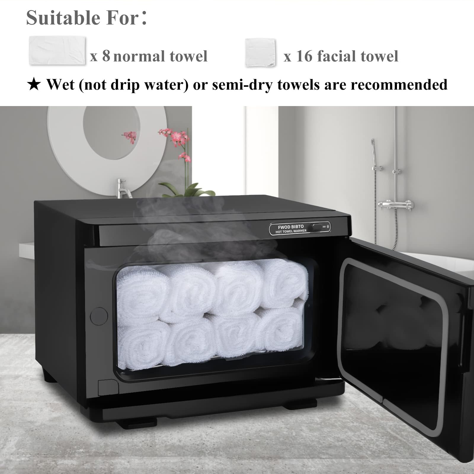 Premium 8L Hot Towel Warmer for Spa & Salon - Professional Facial Towel Warmer Cabinet - Perfect for Estheticians, Barbershops & Home Spa Treatments - Fast Heating & Compact Design