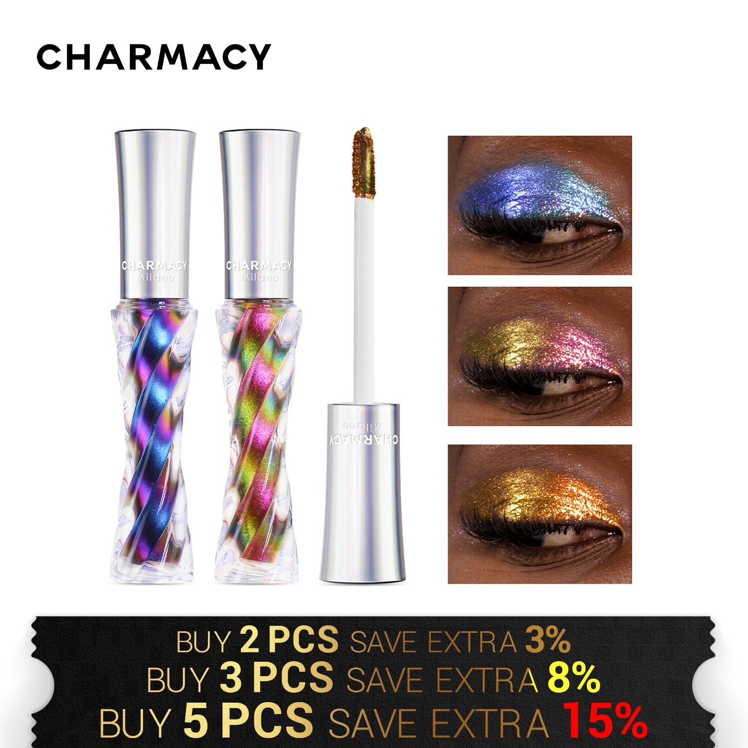 Professional Chameleon Liquid Eyeshadow - Long Lasting, Waterproof & Highly Pigmented Makeup for Stunning Eye Looks - Perfect for Parties, Weddings & Everyday Wear