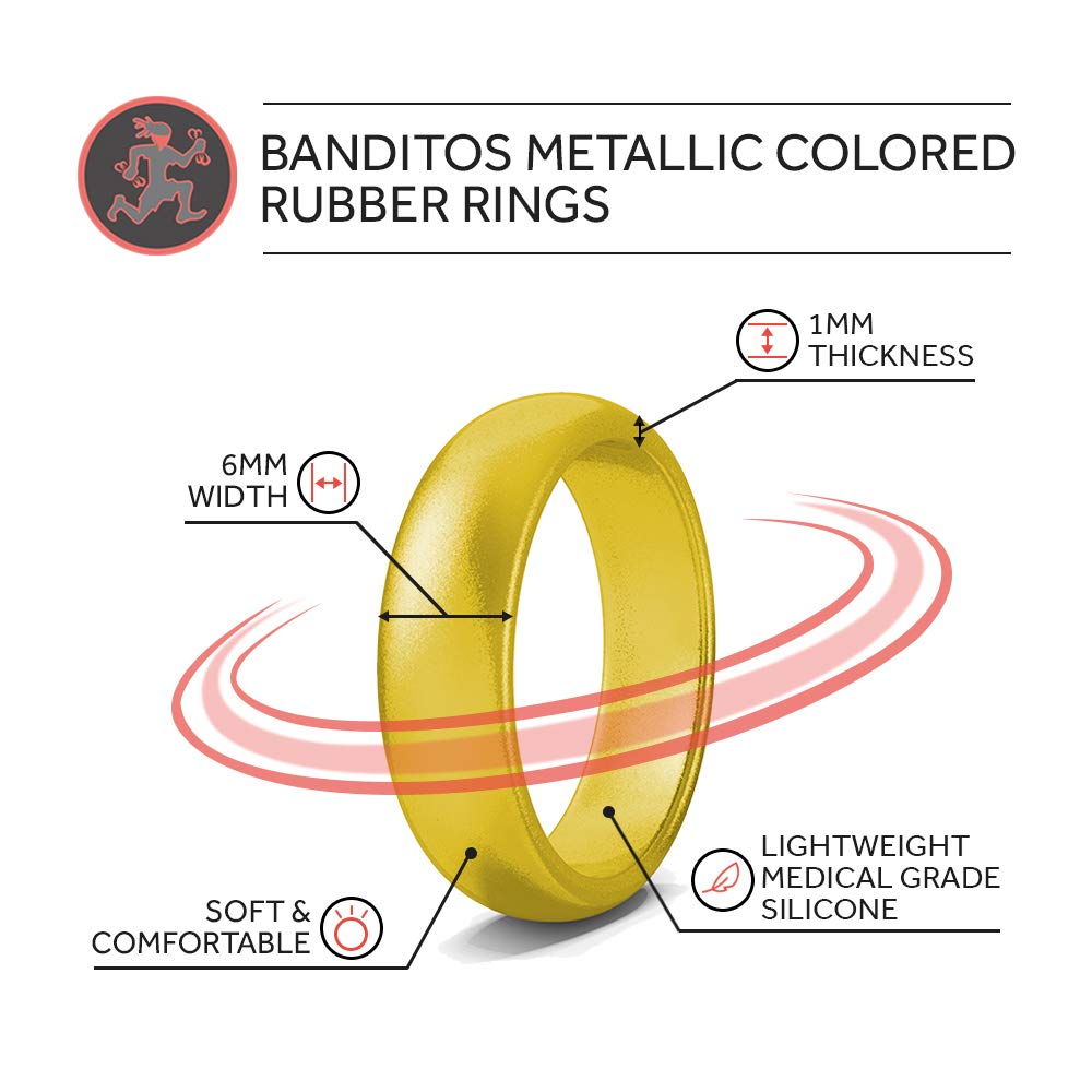 Silicone Wedding Bands for Men & Women - Comfortable, Stylish, Durable Rubber Rings for Gym, Workout, Swimming & Outdoor Activities