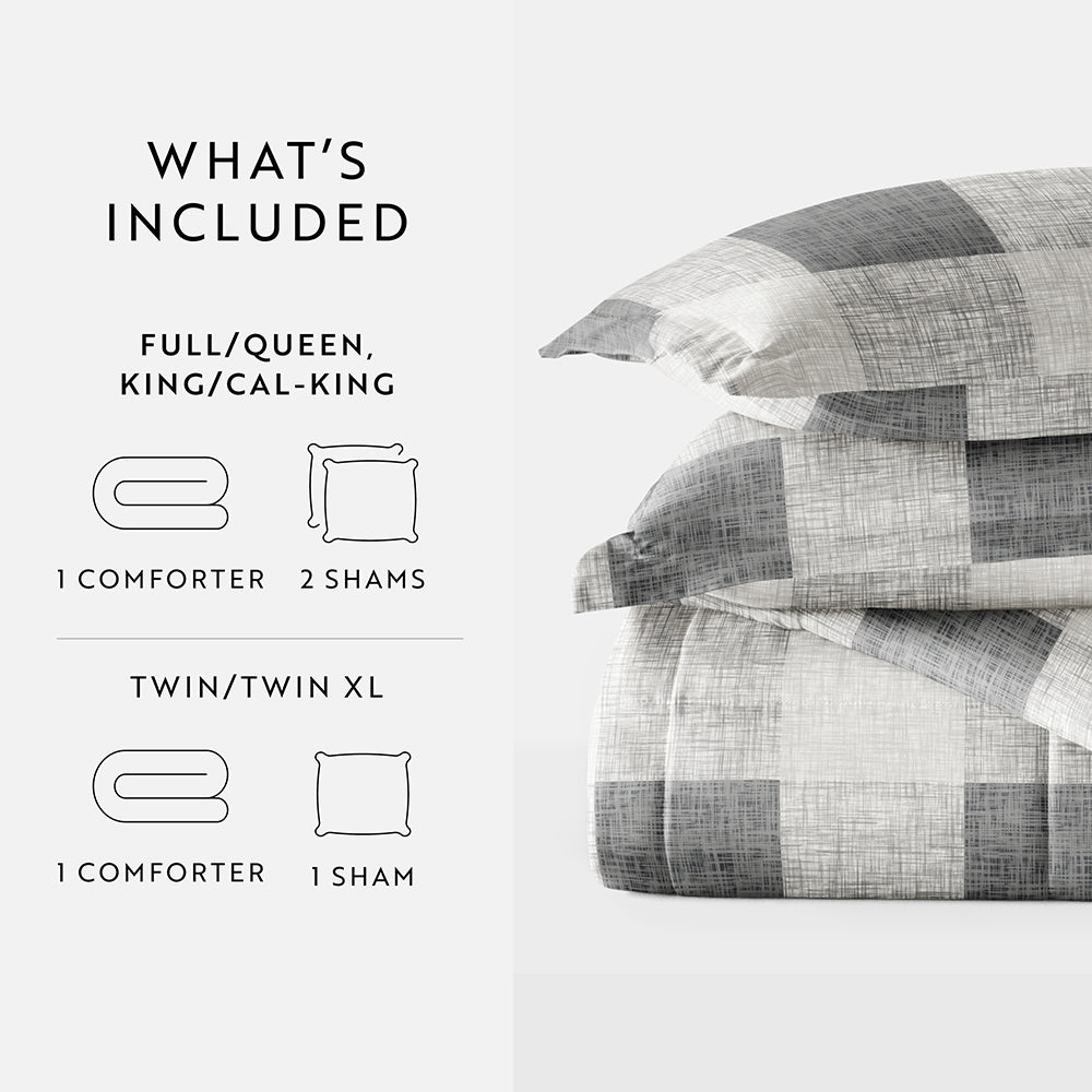 Soft & Cozy Patterned Down Alternative Comforter Set - All-Season Bedding with Pillow Shams - Perfect for Guest Rooms, Dorms & Cozy Bedroom Decor