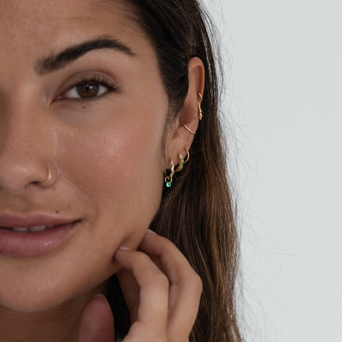 Starry Diamond Mini Hoops - 14K Gold Plated Tiny Hoop Earrings for Women, Dainty Everyday Jewelry Gift | Perfect for Work, Date Night & Special Occasions