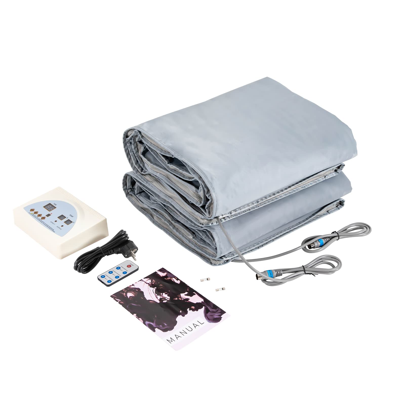 Premium Electric Sauna Blanket for Weight Loss & Heat Therapy - 2 Zone Heating Controller for Full Body Relaxation - Perfect for Home Spa, Detox & Recovery