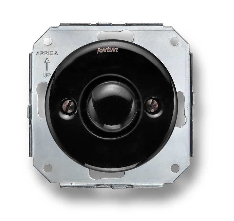 Universal LED Dimmer Switch 4-100W, Black Porcelain - Perfect for Home Lighting Control & Smart Energy Savings
