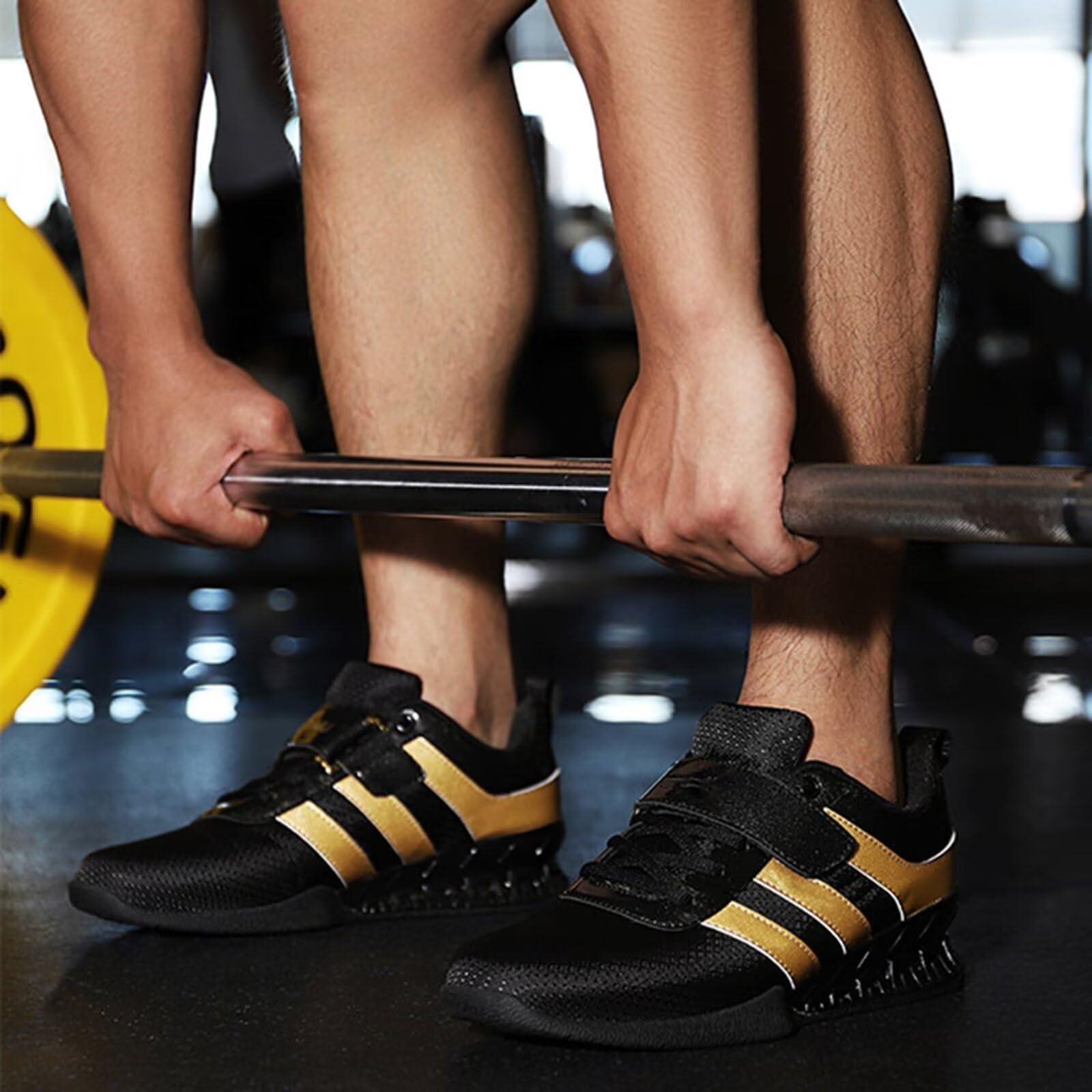 **Men's Lightweight Anti-Slip Breathable Squat Deadlift Shoes – Powerlifting Gym Sneakers for Indoor Fitness & Balance Training – Perfect for Weightlifting, CrossFit & Strength Workouts**