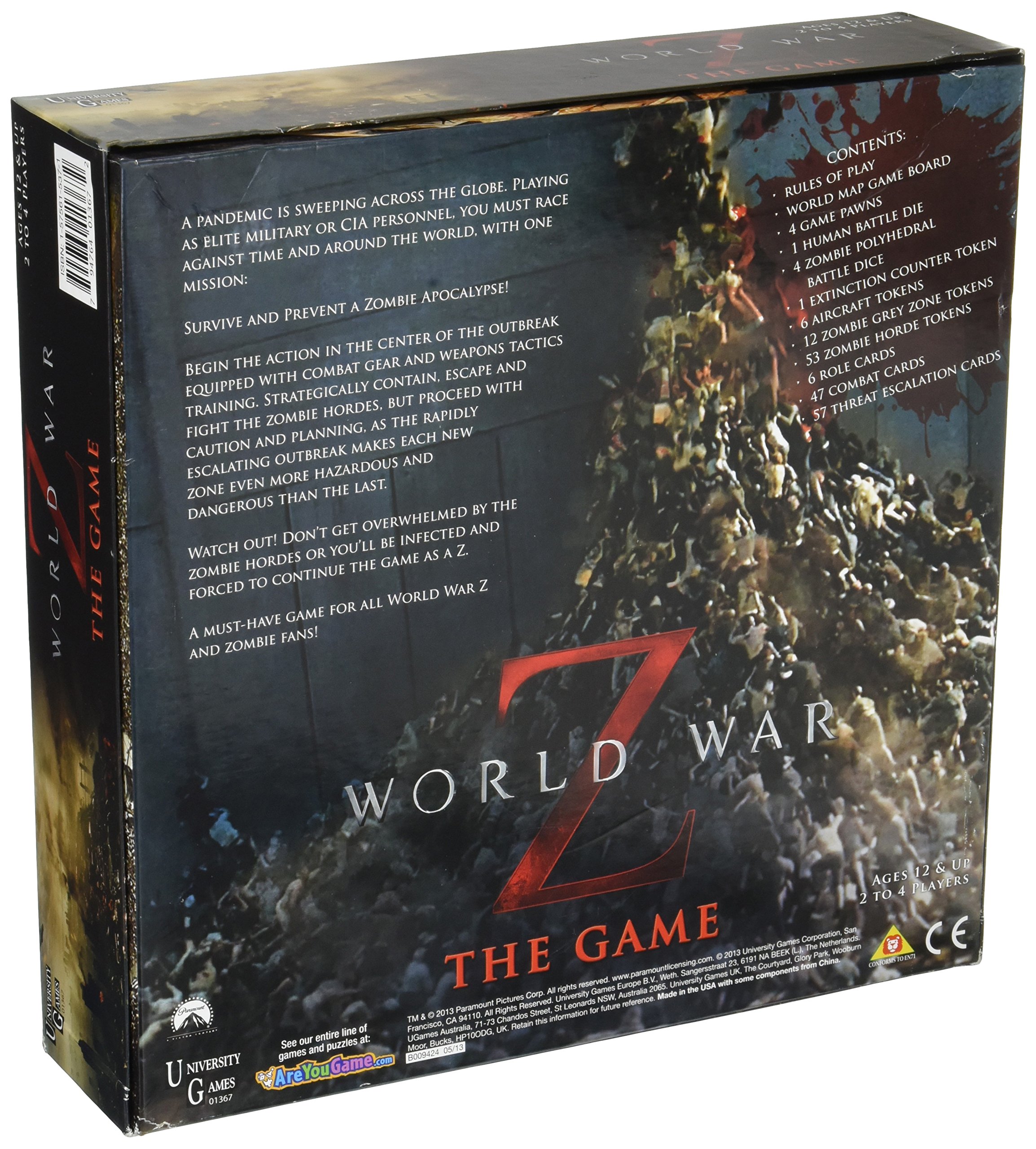 World War Z The Board Game - Cooperative Zombie Survival Strategy Game for Adults & Teens - Perfect for Game Nights & Halloween Parties
