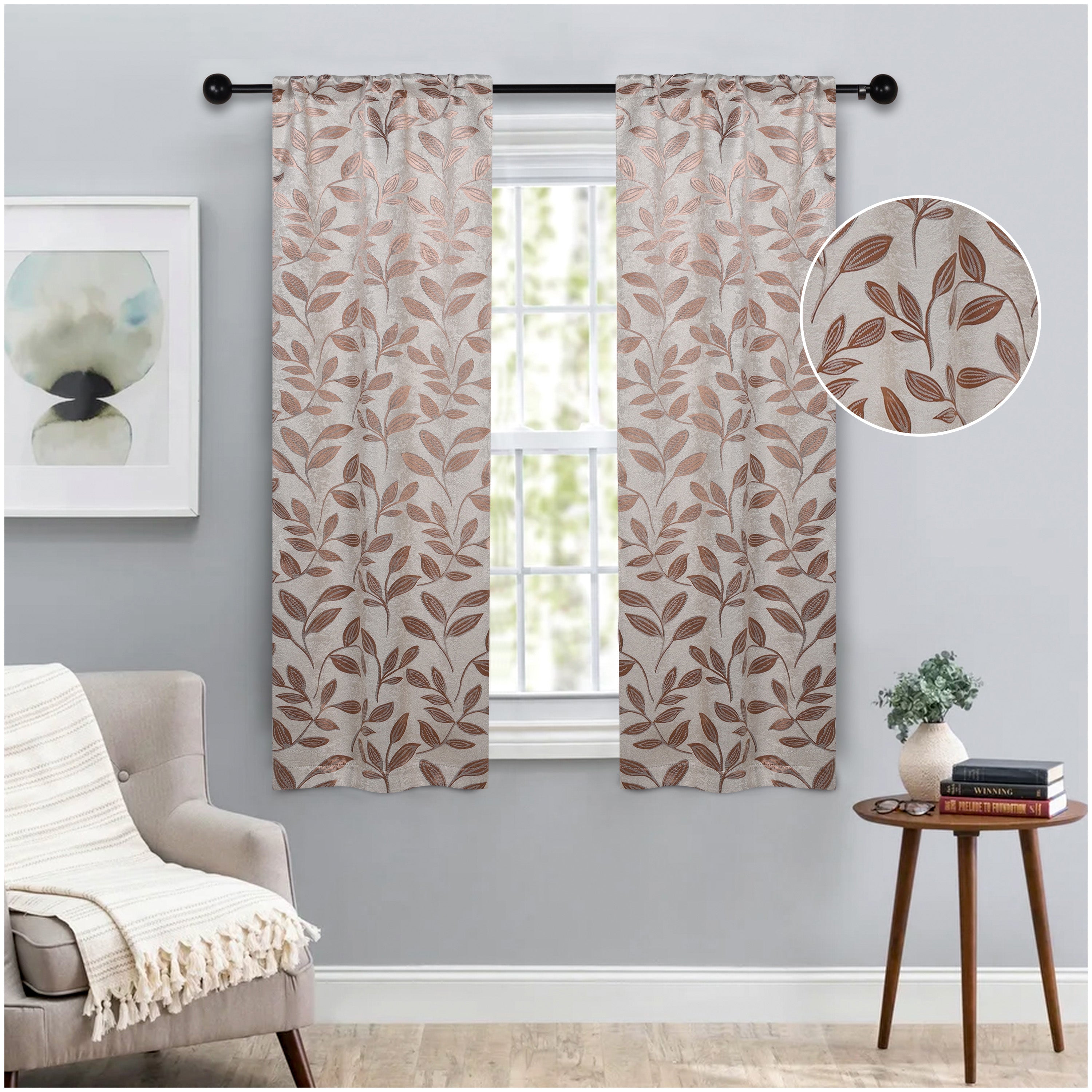 Blackout Curtains with Rod Pocket - Set of 2 Panels for Complete Room Darkening | Perfect for Bedrooms, Nurseries & Home Theater Light Blocking
