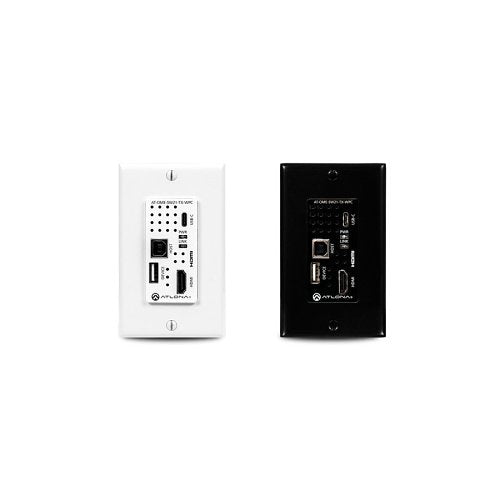 Atlona AT-OME-SW21-TX-WPC HDBaseT Wall Plate Transmitter for HDMI & USB-C with USB Hub - Ideal for Home Theater, Conference Rooms & Digital Signage