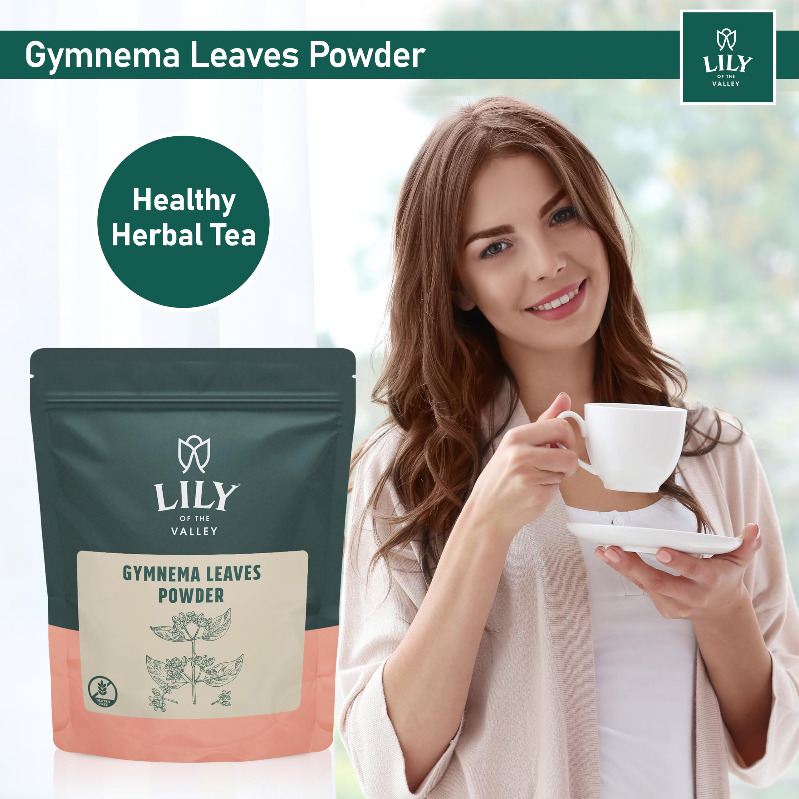Organic Gymnema Sylvestre Leaf Powder - 16oz (453g) | Vegan, Gluten-Free Gurmar Herbal Supplement | Supports Blood Sugar Balance | Resealable Pouch for Freshness | Perfect for Teas, Smoothies & Natural Remedies
