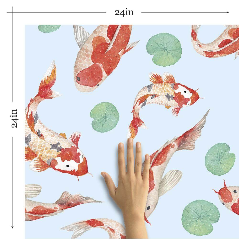 Pink and Orange Botanical Animal Peel and Stick Removable Wallpaper 8771 - Self-Adhesive Wall Decor for Nursery, Kids Room, Dorm & Home Office