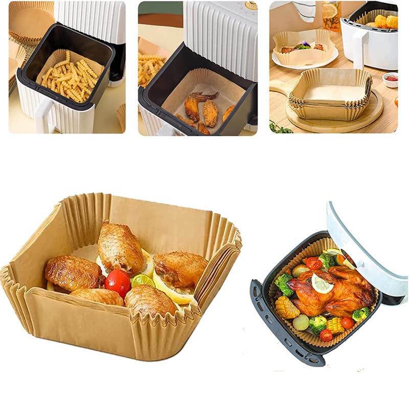 Non-Stick Air Fryer Parchment Paper - 100Pcs 6.5