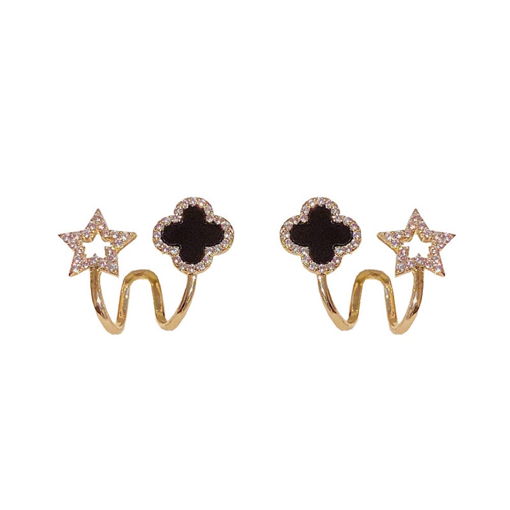Shining Diva Fashion Gold Plated Crystal Stud Earrings for Women & Girls - Elegant Jewelry for Parties, Weddings & Daily Wear