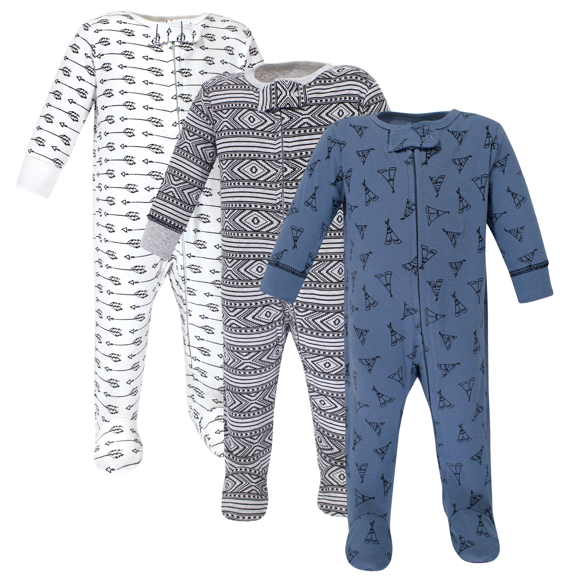 Yoga Sprout Unisex Baby Cotton Zipper Sleep and Play Romper - Soft & Comfortable One-Piece Pajamas for Newborns & Infants - Perfect for Nursery, Bedtime & Playtime