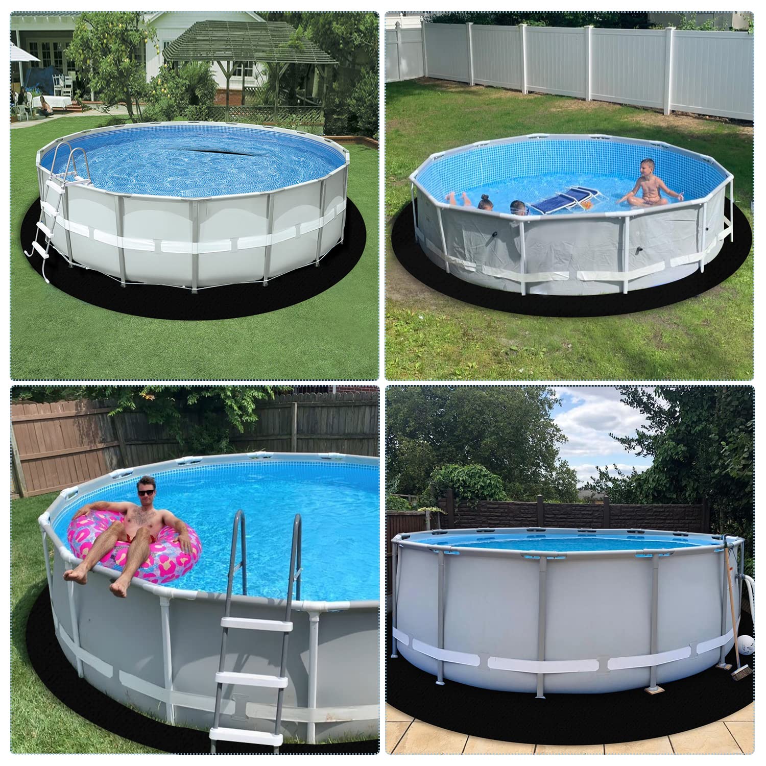 TIEBOLA 21ft Round Pool Liner Pad - Durable Above Ground Swimming Pool & Hot Tub Liner Protector | Prevents Punctures & Extends Liner Life | Eco-Friendly Material | Perfect for Backyard, Inflatable & Metal Frame Pools