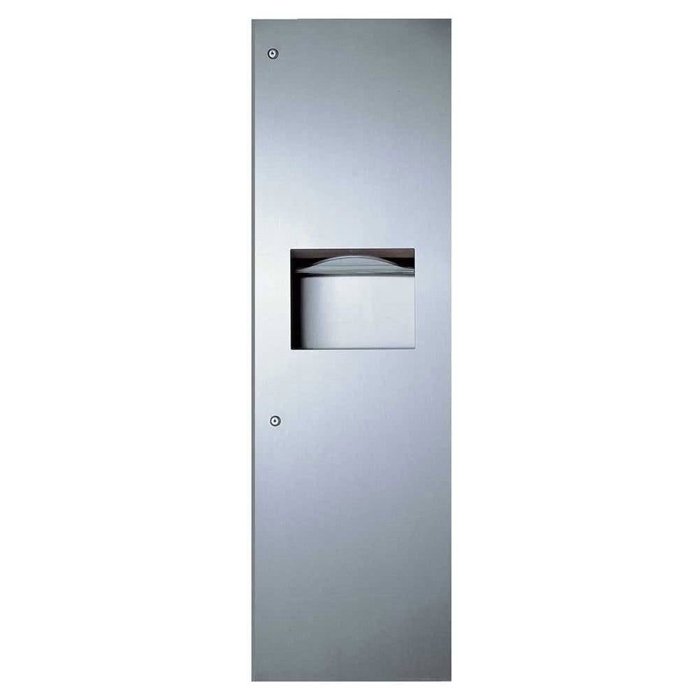 TableTop King B-39003 TrimLine Series Recessed Paper Towel Dispenser with Waste Receptacle - Space-Saving Bathroom & Kitchen Organization Solution