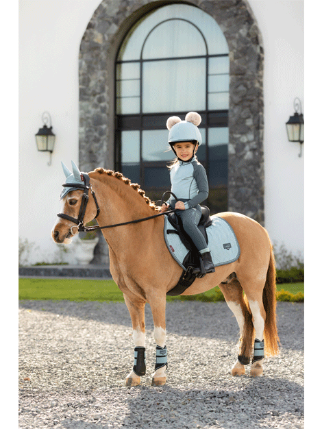 Le Mieux Mini Fly Hood for Horses - Autumn Colors Equestrian Riding Gear for Training & Show Jumping
