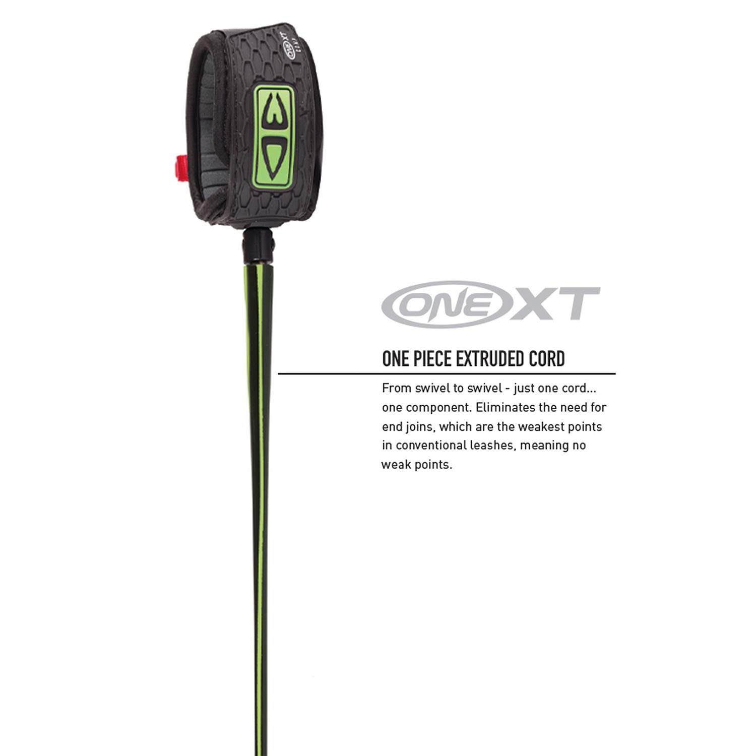 Ocean & Earth One XT Big Wave Surfboard Leash with Pin Release System - 6ft Black - Perfect for High-Performance Surfing and Big Wave Riding