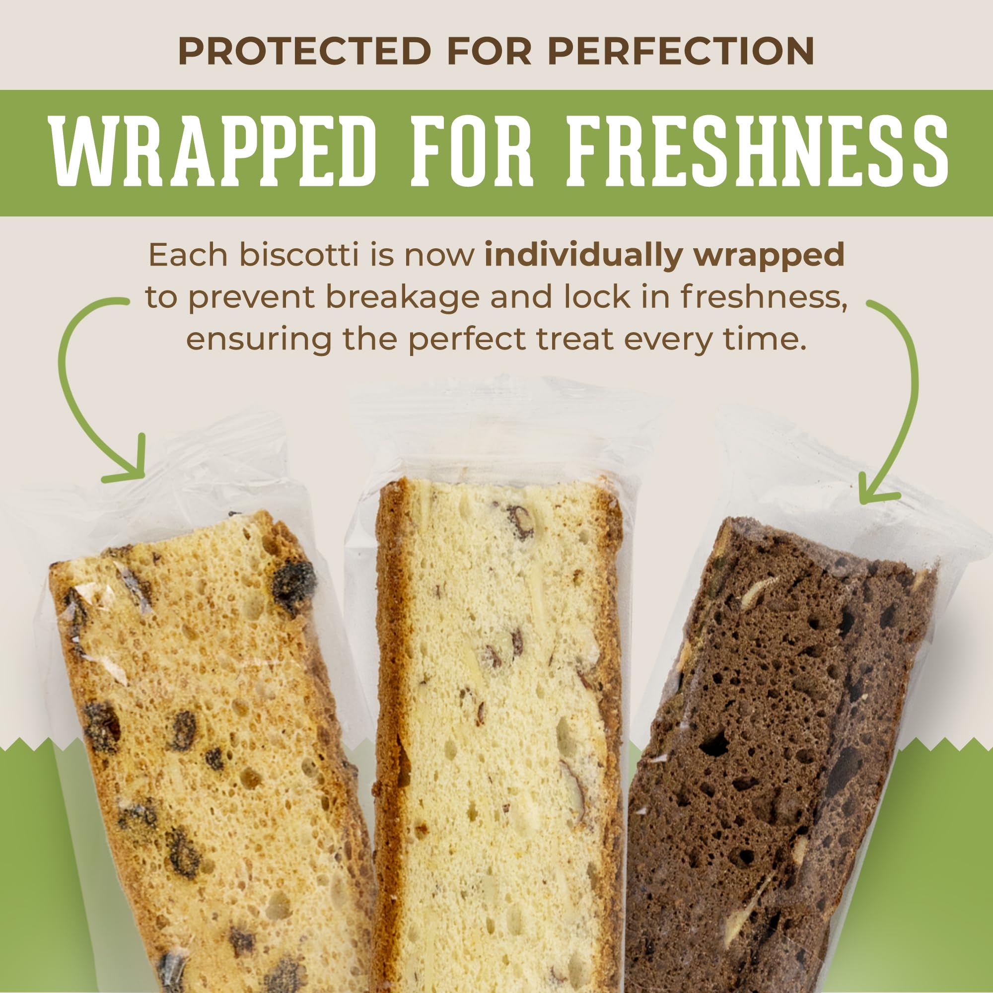 DIJAS Natural Fat Free Biscotti Cookies - Individually Wrapped, Preservative Free, Low Calorie Snack (12oz, Almond Anise) | Perfect for Office Snacks, Gift Baskets & Healthy Desserts