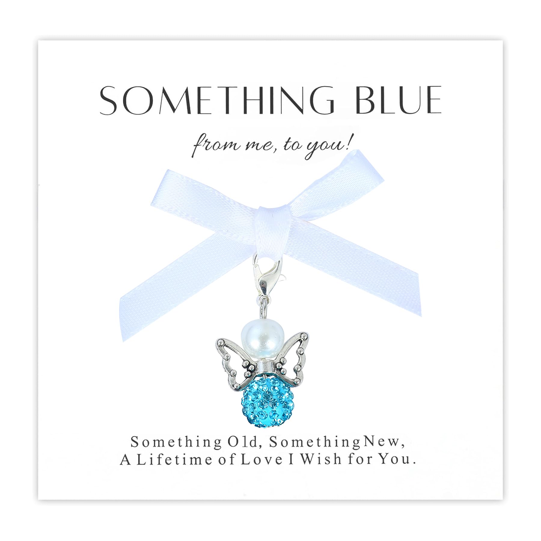 Something Blue Bridal Gift Set - Wedding Charm Bouquet, Bridal Shower Present for Bride to Be | Perfect for Wedding Day, Bridal Accessories & Something Blue Tradition