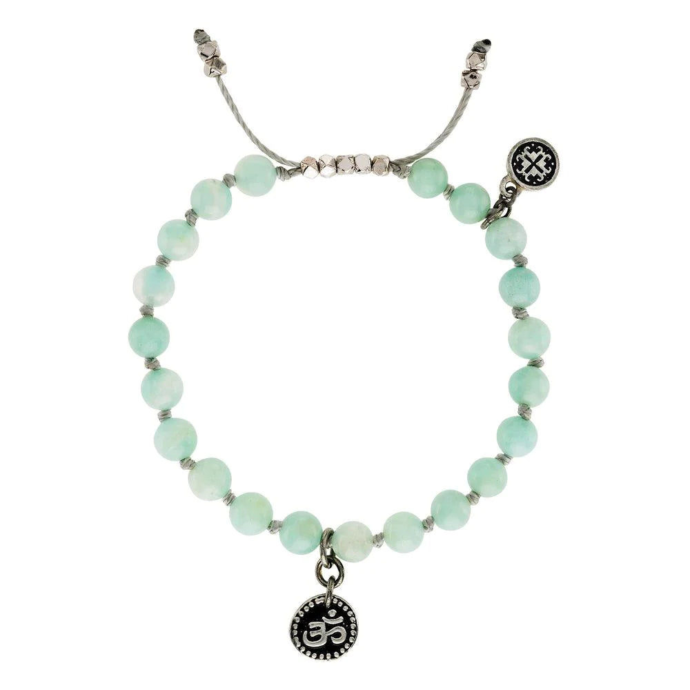 Amazonite Adjustable Bracelet - Healing Crystal Beads for Meditation & Positive Energy | Yoga, Chakra Balancing & Spiritual Jewelry Gift