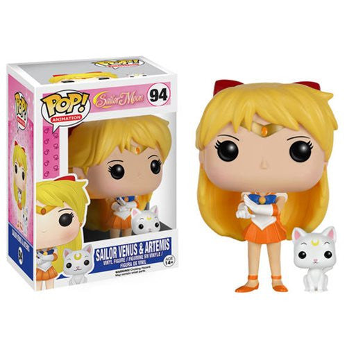 Sailor Moon Anime Pop! Vinyl Figure - Venus with Artemis - Collectible Funko Pop! Toy for Anime Fans & Gift for Sailor Moon Lovers - Perfect for Display, Collections & Anime-Themed Rooms