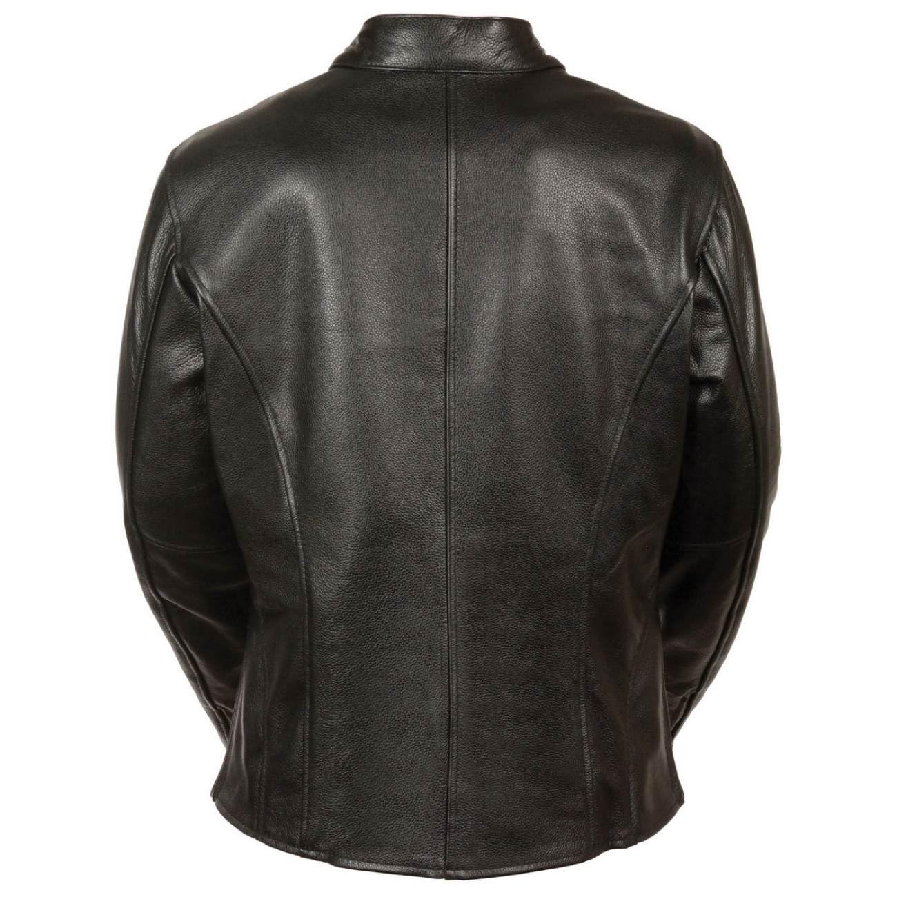 Milwaukee LKL2720 Women's Black Classic Side Lace Leather Motorcycle Jacket - Stylish & Protective Riding Gear for Harley, Cruiser & Street Bikes (Perfect for Daily Commute & Weekend Adventures)