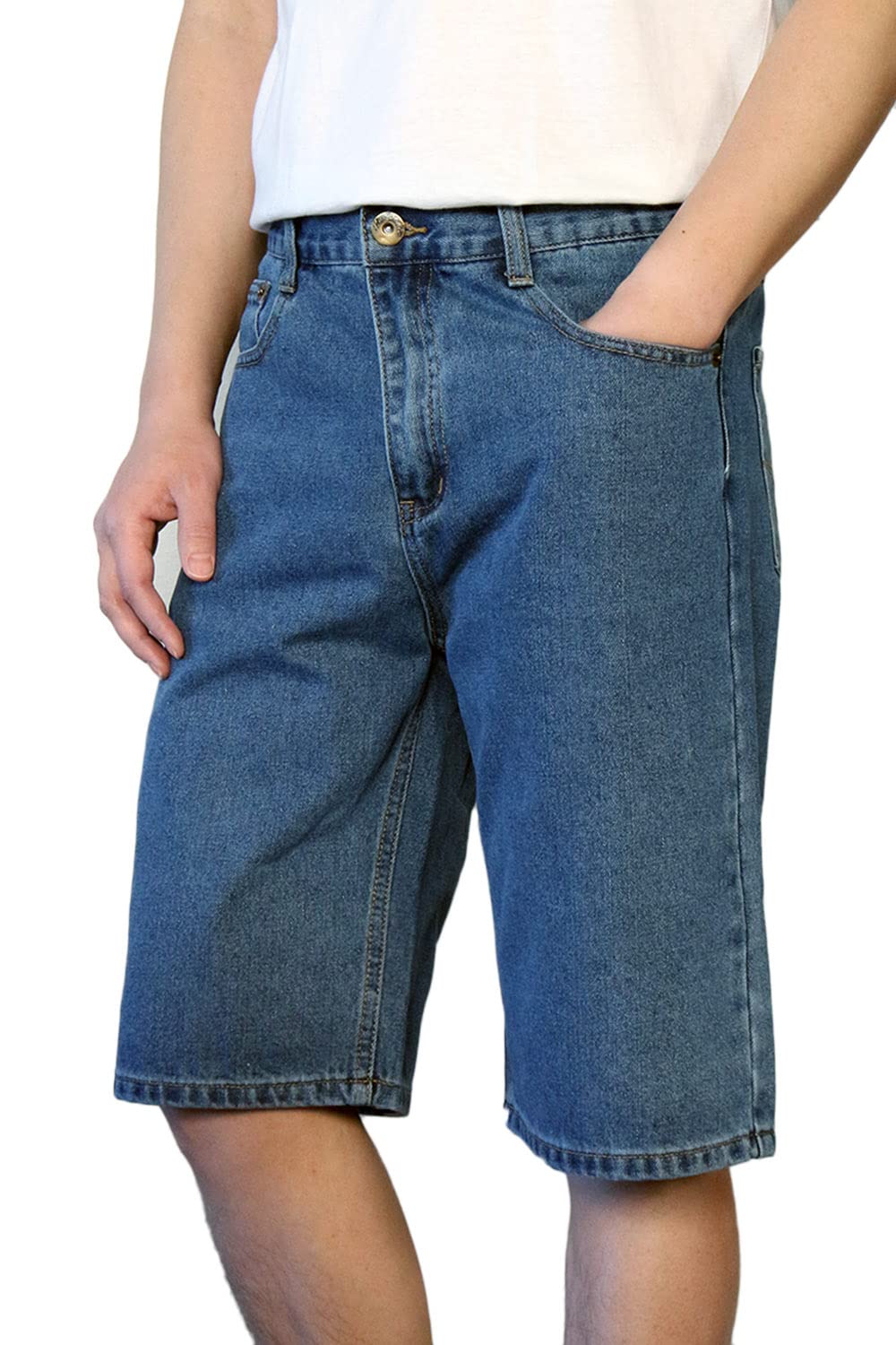 AIRNINE Men's Regular Fit Denim Shorts for Summer | Comfortable Casual Shorts for Men | Size 30 to 50 | Perfect for Outdoor Activities, Beach, and Everyday Wear