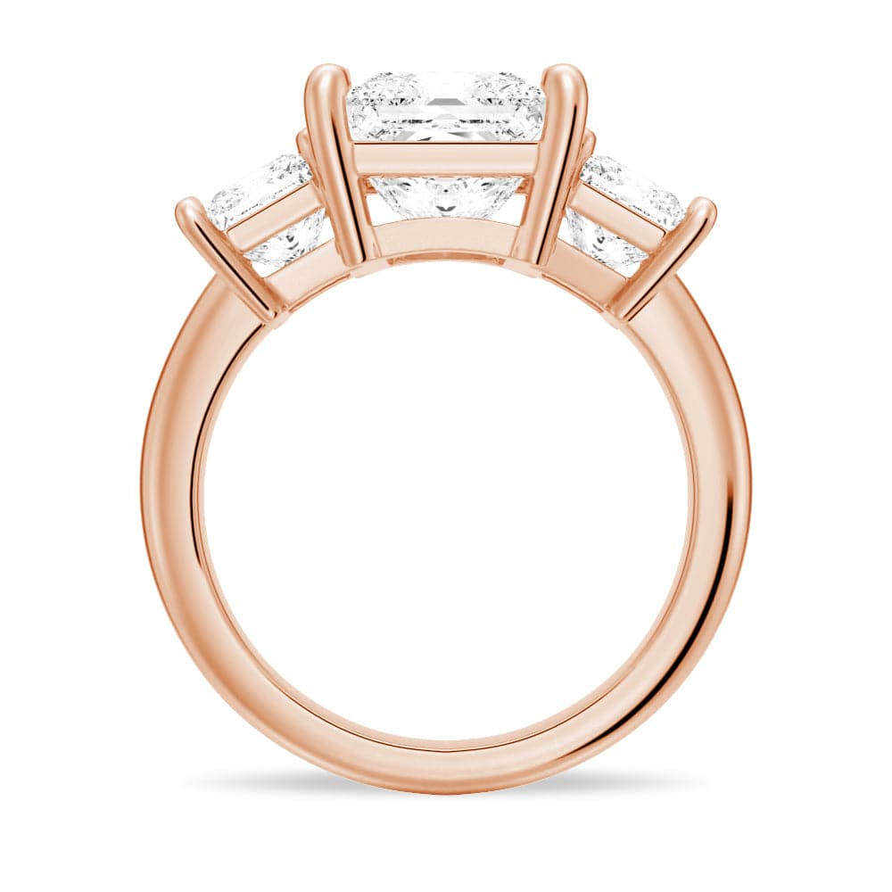 Princess Cut Three Stone Moissanite Engagement Ring for Women - 14K White Gold Wedding Band, Durable & Sparkling - Perfect for Proposals, Anniversaries & Special Occasions