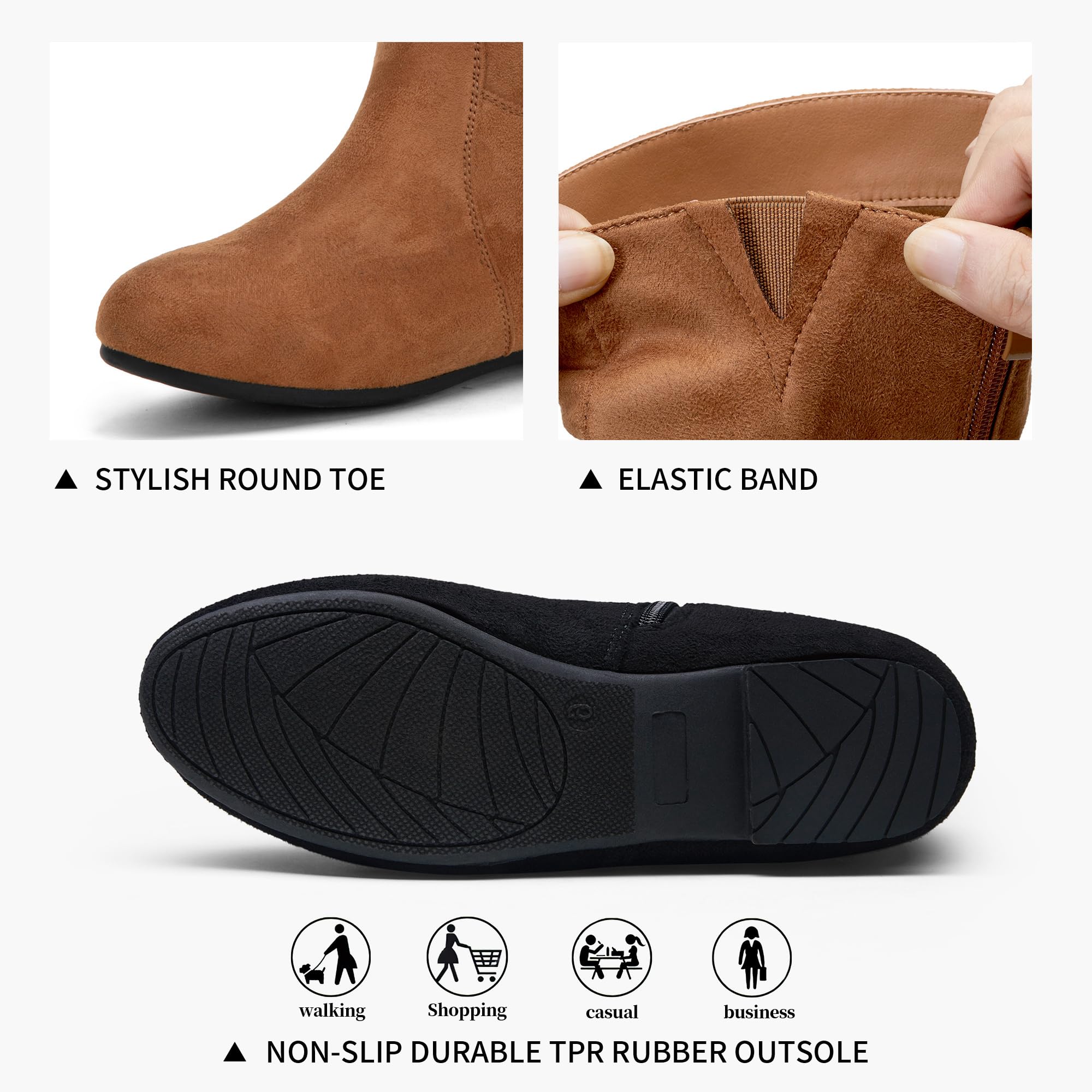 Jeossy Women's 941 Knee High Slouch Boots - Flat Pull On Tall Boots for Fall & Winter | Casual Outfits, Office Wear & Date Night Fashion
