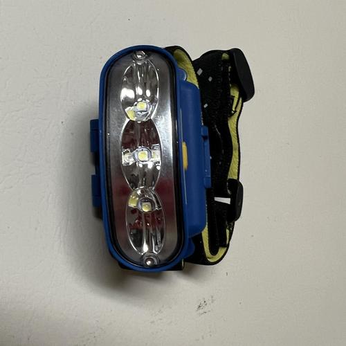 TripleLite 530 Lumens Blue LED Headlamp - Rechargeable AAA Battery Headlight for Camping, Hiking, Fishing & Night Running