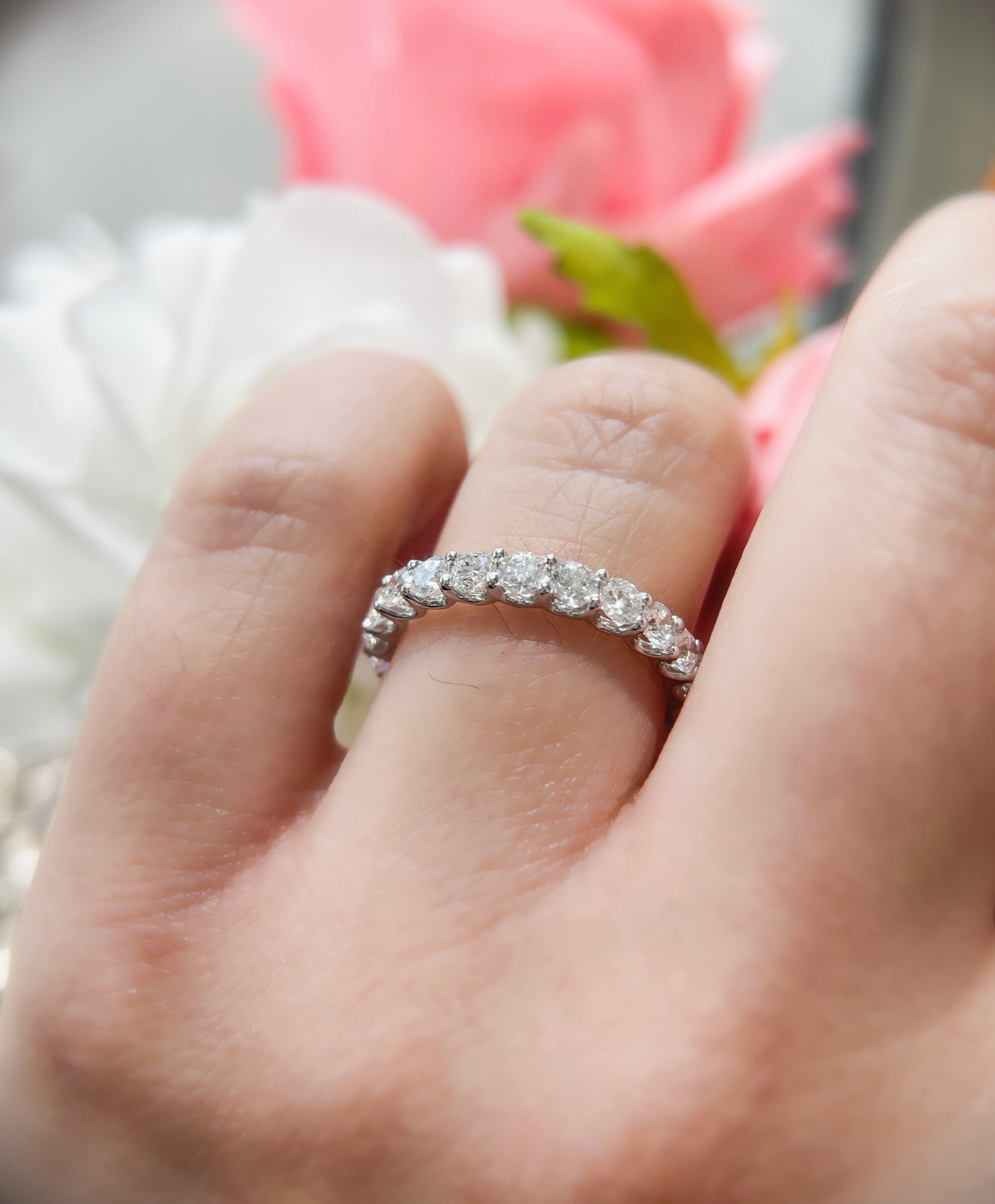 2 Carat (2ctw) Lab Grown Diamond 14K Gold Eternity Wedding Band Ring for Women - Perfect for Anniversary, Engagement & Bridal Jewelry Gifts
