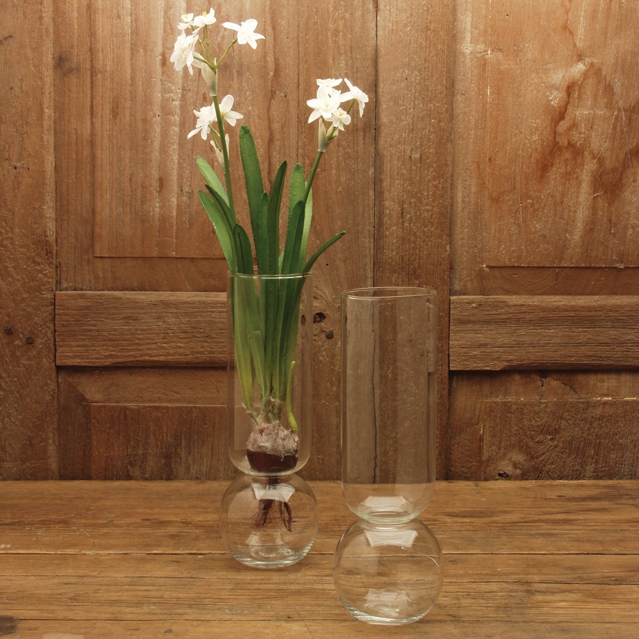 Tall Bulb Vase - Set of 5 Glass Flower Vases for Home Decor, Wedding Centerpieces & Floral Arrangements