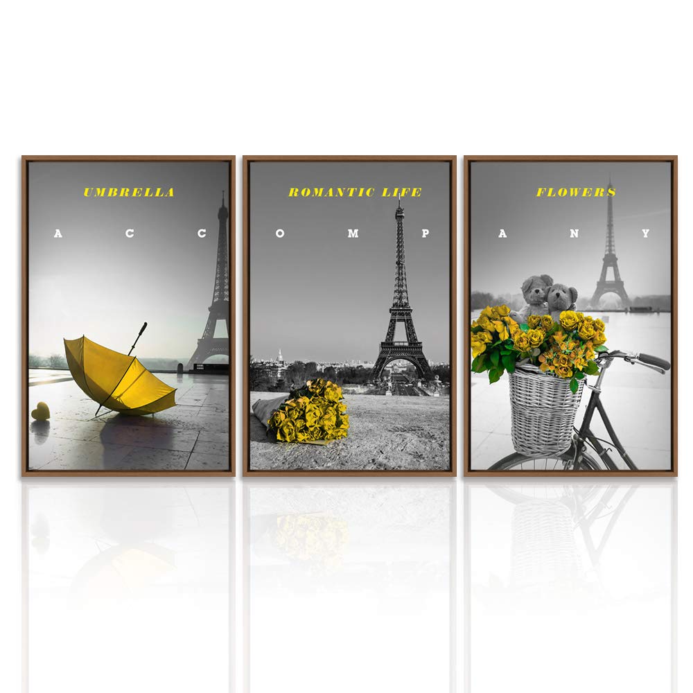 Wall26 3-Panel Framed Canvas Wall Art Set - Modern Cityscape Building Theme Print for Living Room & Bedroom Decor - 16x24 Inches Ready to Hang - Perfect for Home, Office & Apartment Decoration