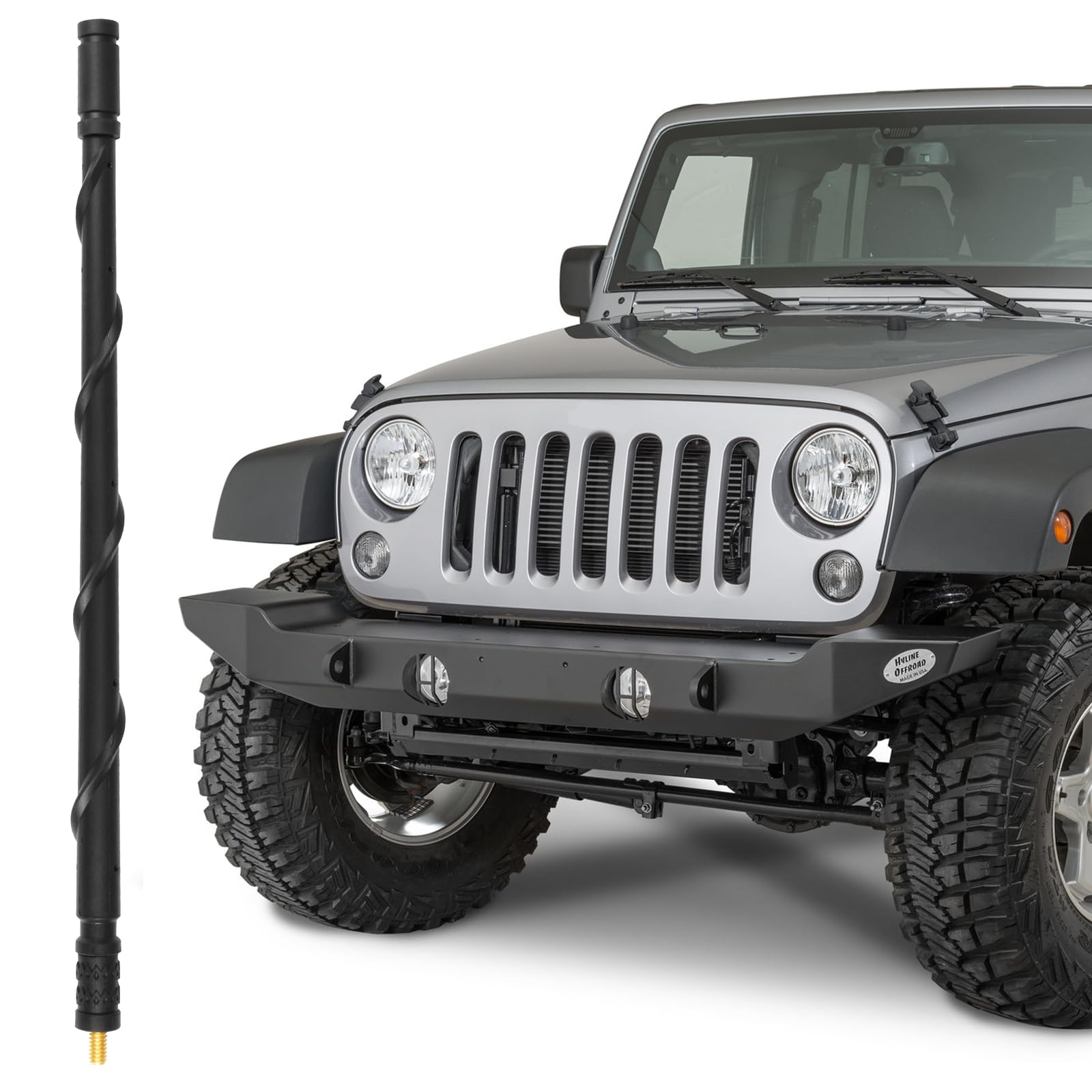 KSaAuto 13 Inch Jeep Antenna Replacement - Compatible with 2007-2025 Wrangler, Gladiator, JL, JT, JK Unlimited, Sahara, Rubicon, Sport, Willys & 4xe Models - Durable Car Radio Accessory for Off-Road Adventures & Daily Commuting