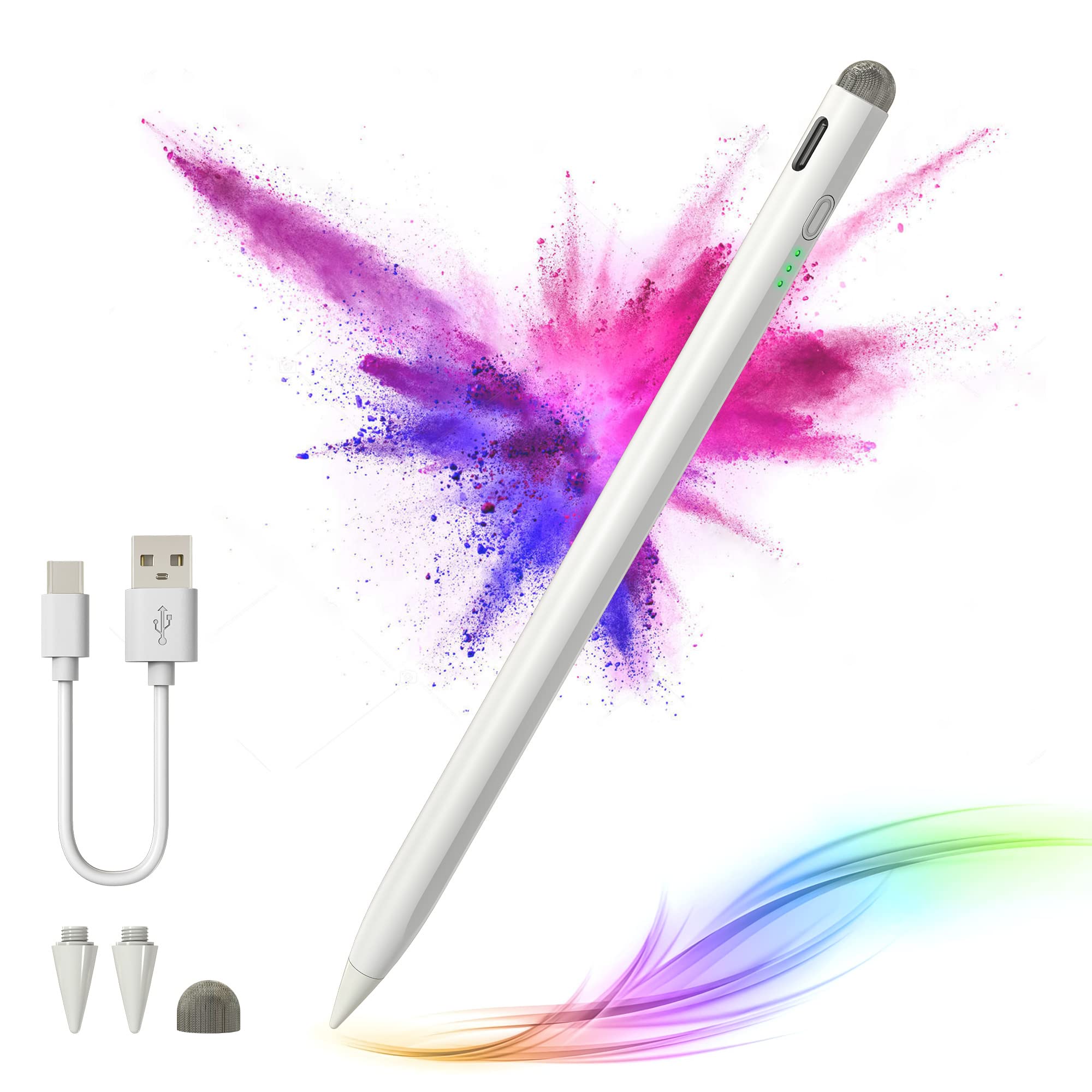 Apple Pencil 2nd Generation Stylus Pen for iPad Pro 11 & 12.9 inch, iPad 6/7/8/9th, iPad Mini 5/6, iPad Air 3/4/5 - with Palm Rejection & Tilt Detection - Perfect for Drawing, Note Taking & Digital Art