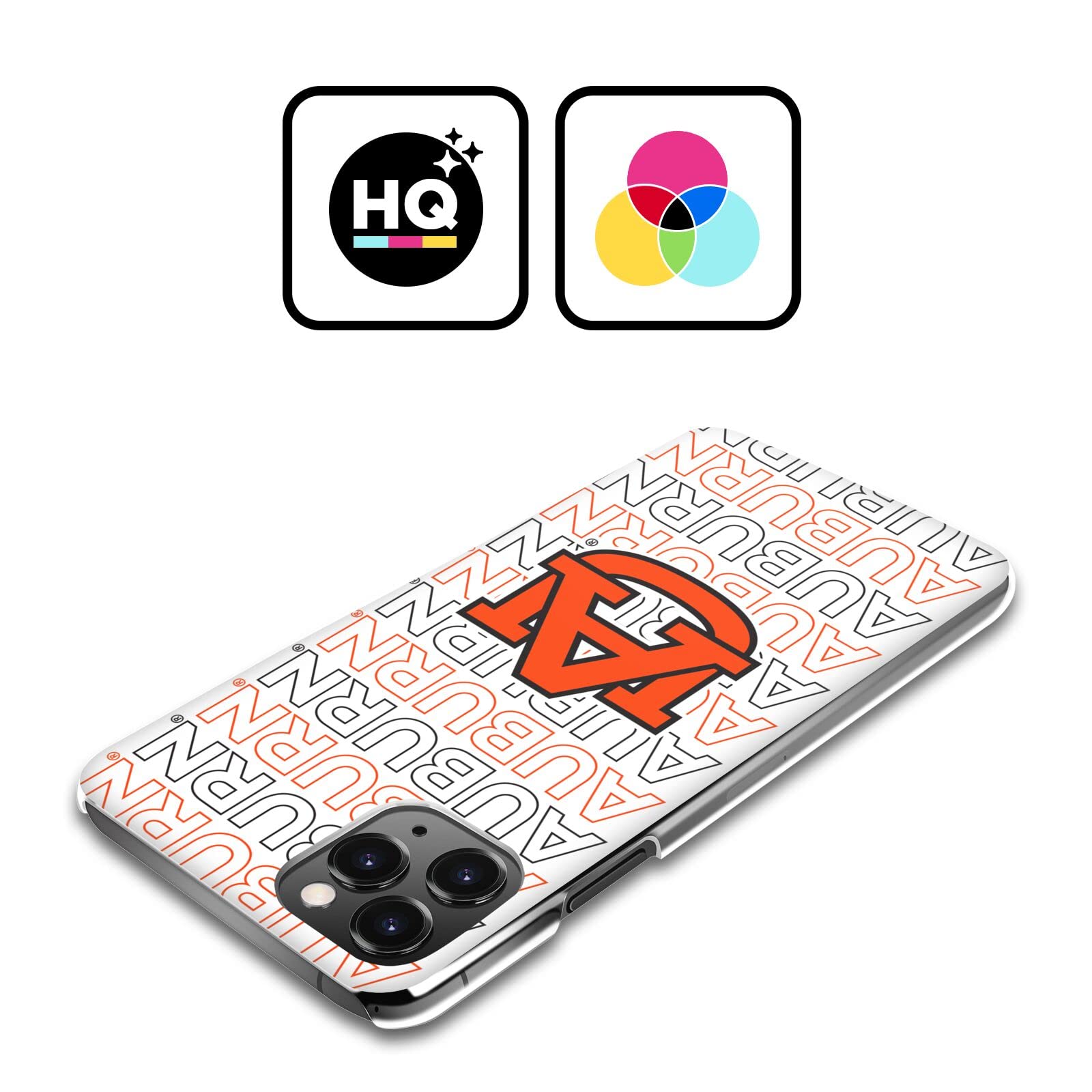 Official Auburn University AU Typography Hard Back iPhone 13 Mini Case - Durable Protection for Students & Fans | Perfect for Game Day & Campus Life