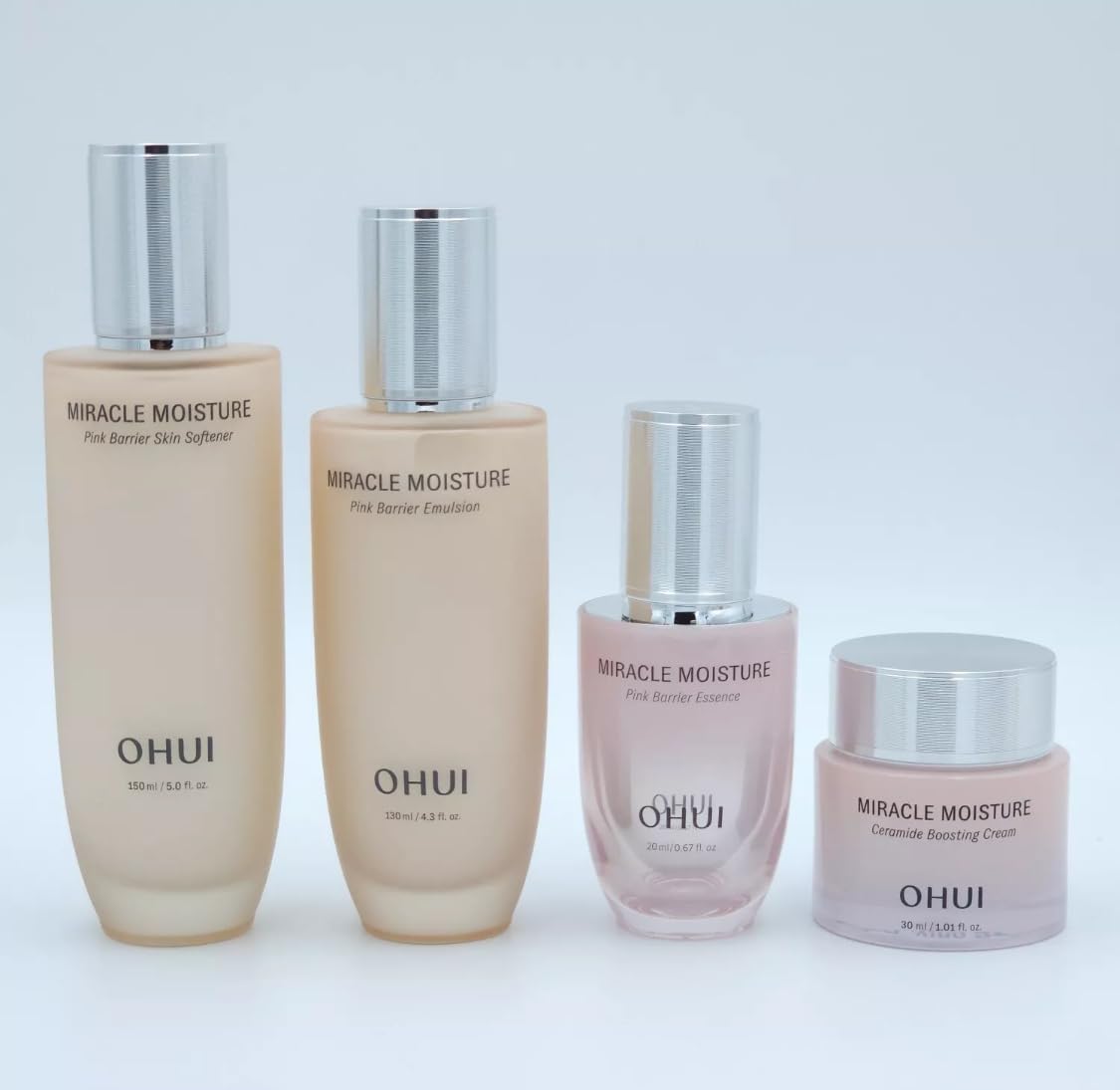 123 UBuy Shop - Korea Skin Care Miracle Moisture Set: Softener, Emulsion, Essence, Ceramide Cream, Cleansing Foam & Ampoule 777 | Hydrating Skincare Routine for Dry & Sensitive Skin | Daily Facial Care & Nighttime Moisturizing