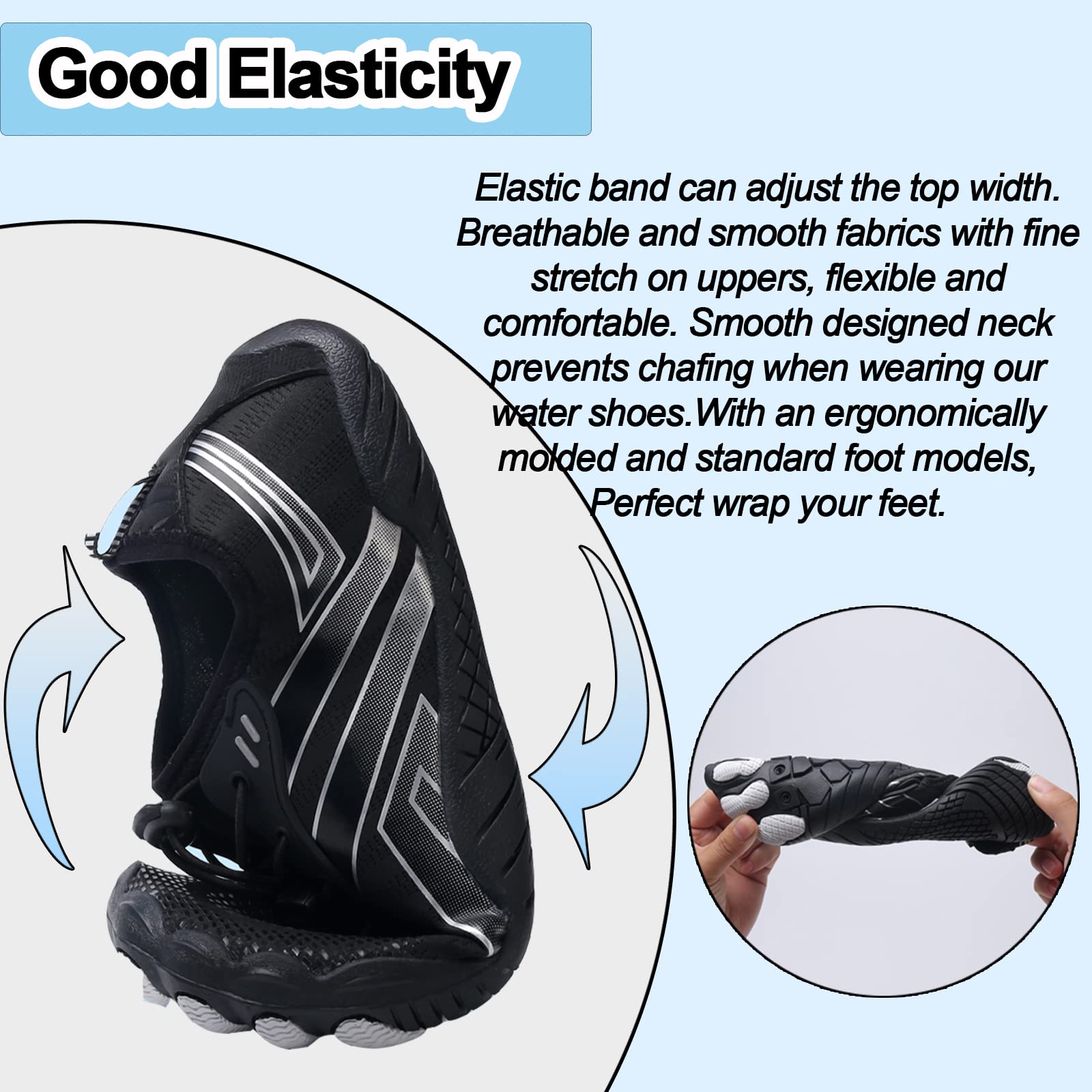**Men's & Women's Quick-Dry Water Shoes - Barefoot Beach Swim Shoes for Surfing, Diving, Pool & Aqua Activities**    **Use Cases:** Perfect for beach trips, water sports, swimming, kayaking, and outdoor adventures.