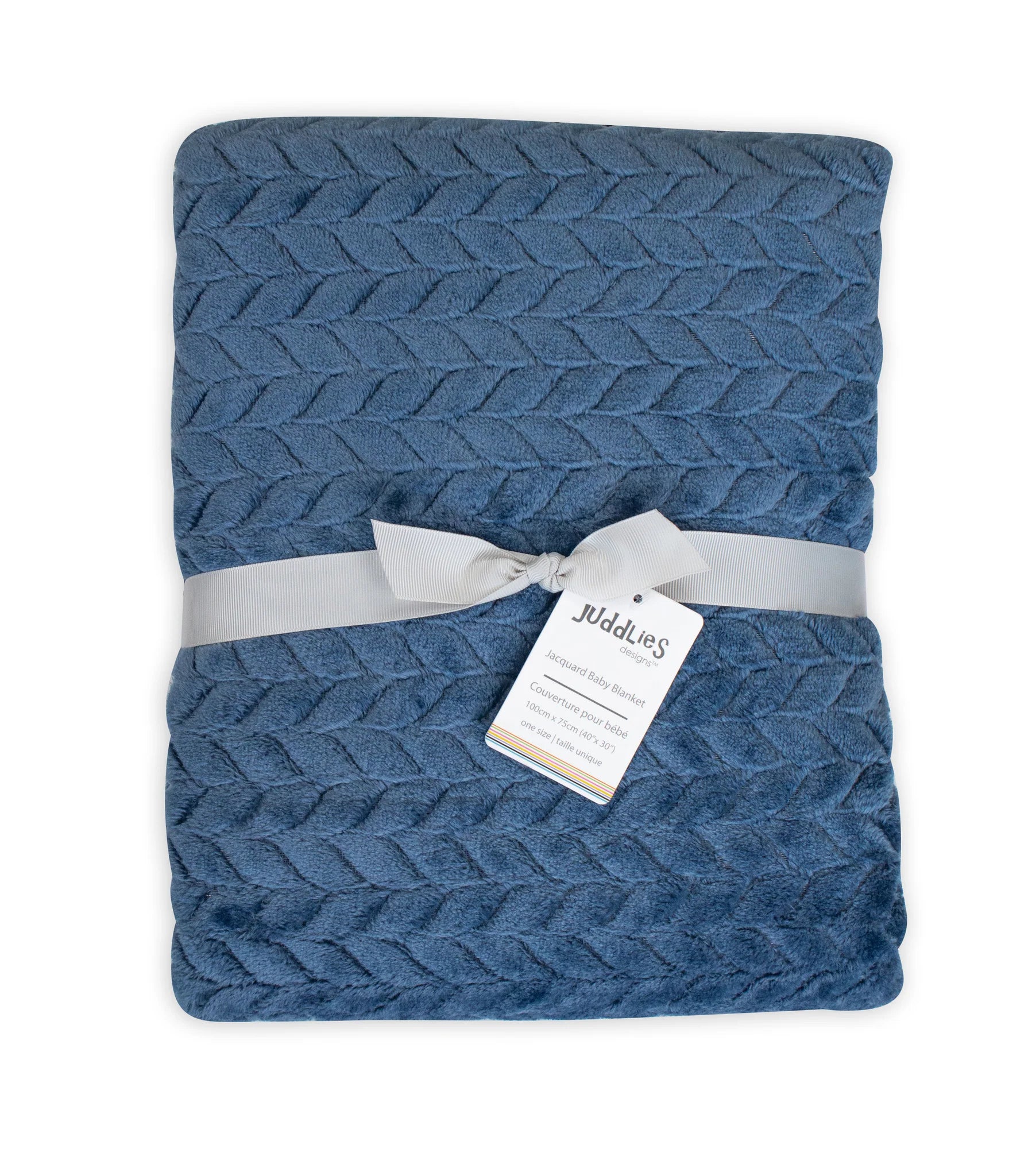 Premium Jacquard Flannel Blanket - Soft & Cozy Navy Blue Plush Throw for Bed, Couch & Outdoor Use - Perfect for Winter Nights, Camping & Home Decor
