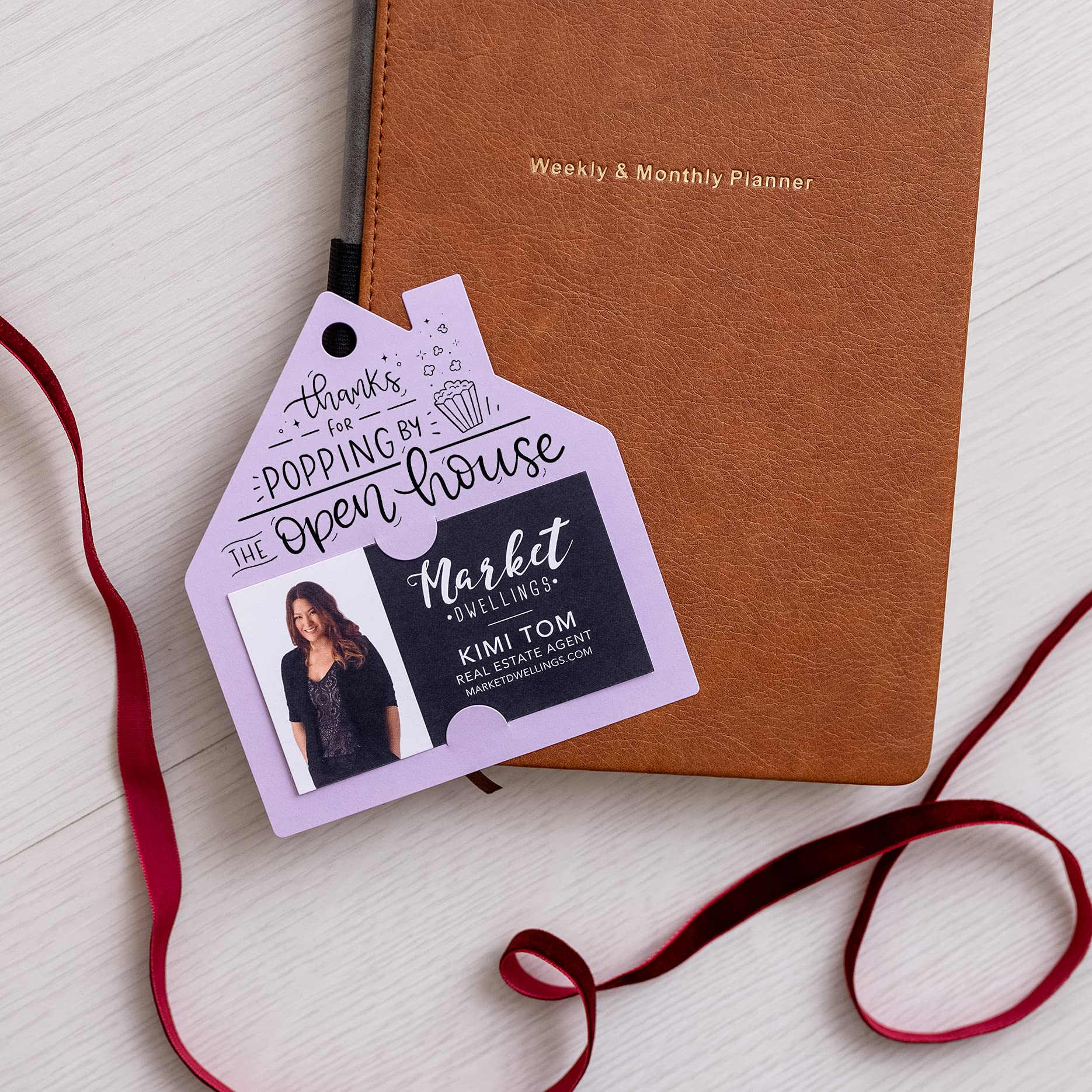 House Shaped Pop By Gift Tag - 20-GT004 | Open House Party Favors, Real Estate Agent Thank You Gifts, New Home Celebration Supplies | Perfect for Housewarming Parties, Closing Gifts & Welcome Baskets
