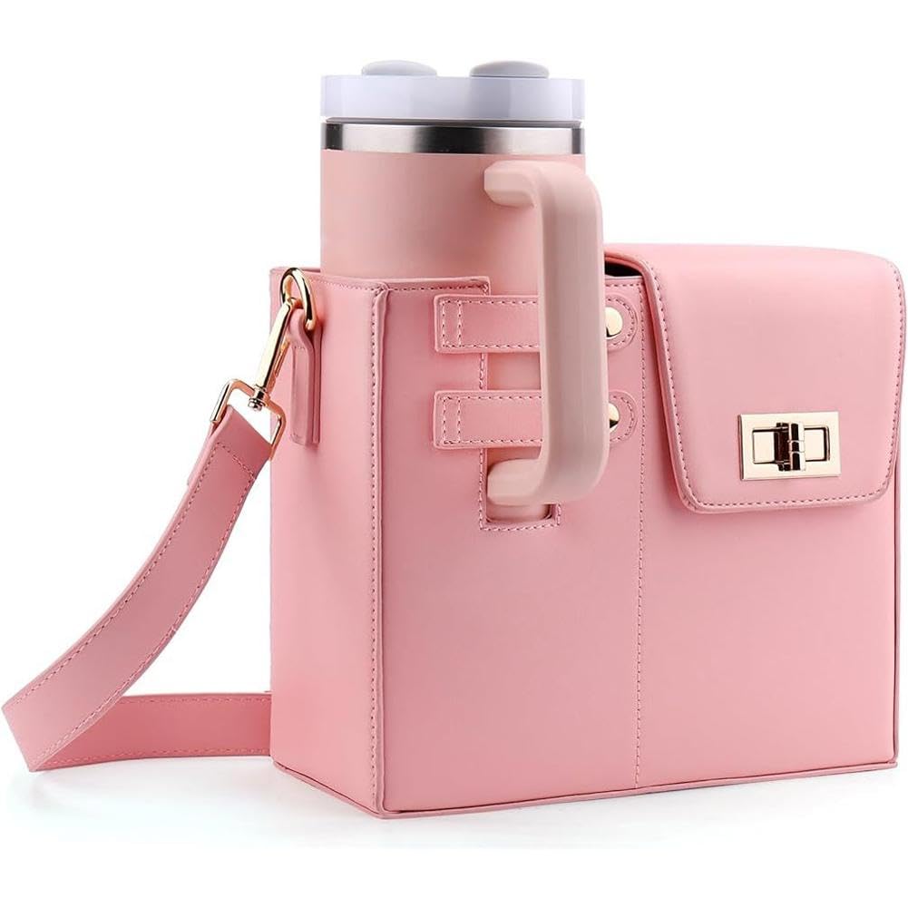 Portable Crossbody Water Bottle Bag - Adjustable Strap for Outdoor & Travel