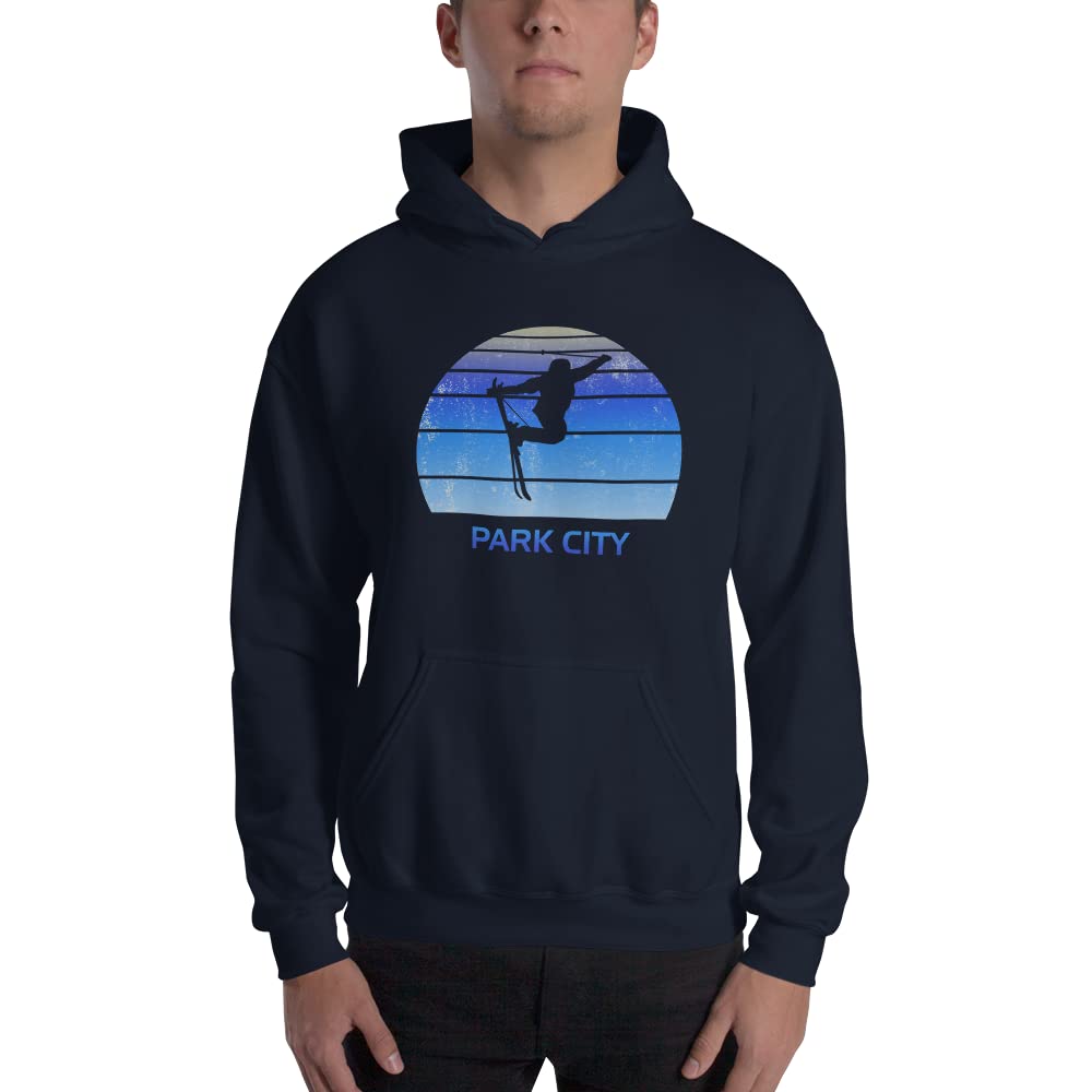 Retro Park City Utah Skiing Fan Unisex Hoodie - Warm & Stylish Winter Pullover for Ski Enthusiasts & Mountain Lovers - Perfect for Ski Trips, Apres-Ski & Cold Weather Adventures