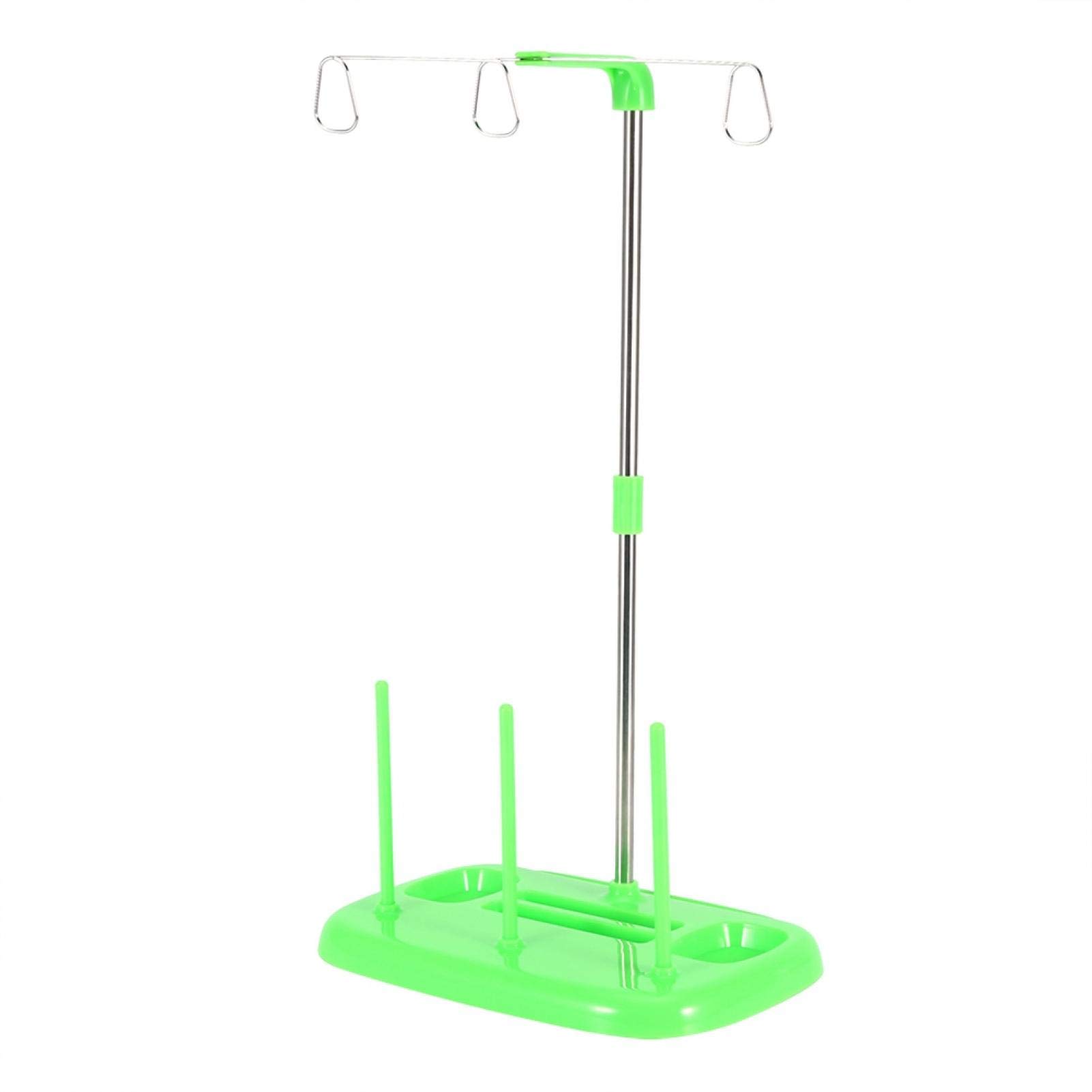 3-Piece Green Sewing Thread Spool Holder Stand - Organizer for Embroidery & Household Sewing Machine Cones | Perfect for Craft Rooms & DIY Sewing Projects