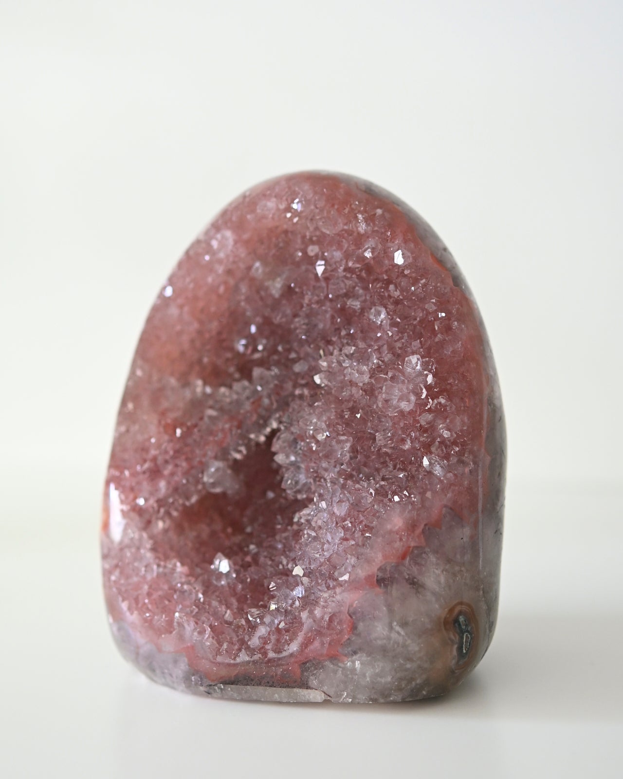 Natural Pink Amethyst Druzy Freeform Slab - 5 Inch Raw Crystal for Home Decor, Meditation & Healing | Spiritual Gift, Yoga Space Decor, Crystal Collection