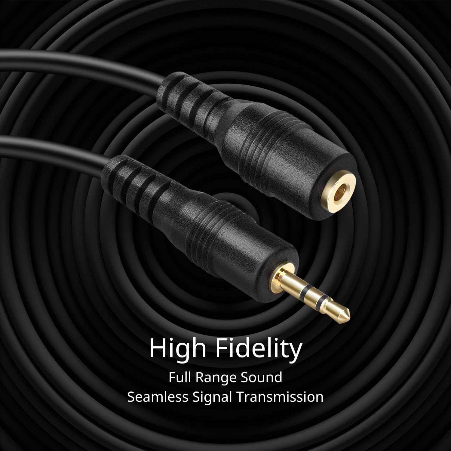 TNP 2.5mm Male to Female Stereo Audio Extension Cable - 15ft Subminiature Jack Adapter for Headphones, Microphones & Headsets | Perfect for Home Studio, Gaming & Audio Equipment Connections